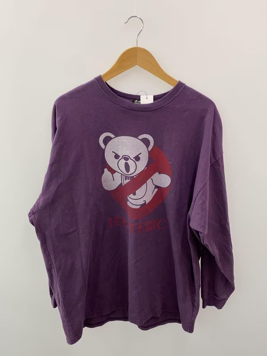 image of Hysteric Glamour Bear Middle Finger Sweatshirt in Purple, Men's (Size XL)