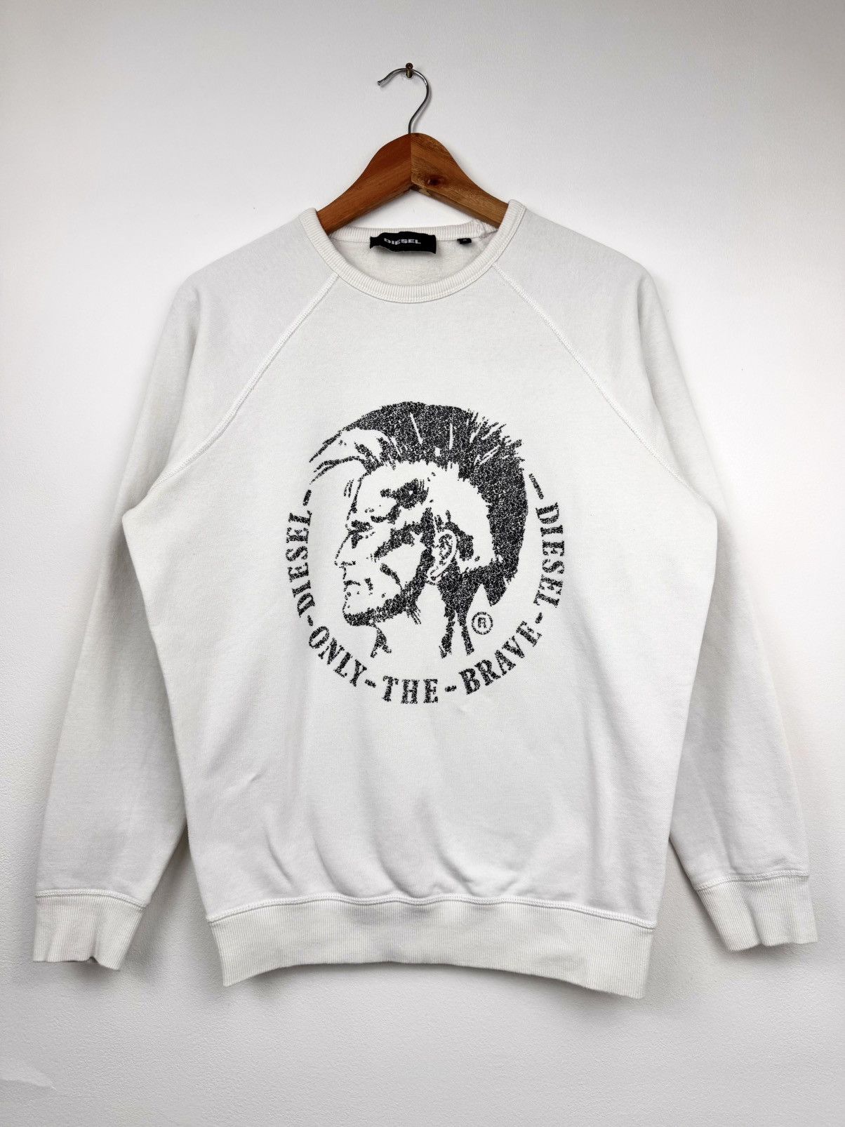 Diesel Diesel Men Cotton Crewneck Sweatshirt White Size S Size US S / EU 44-46 / 1 - 1 Thumbnail