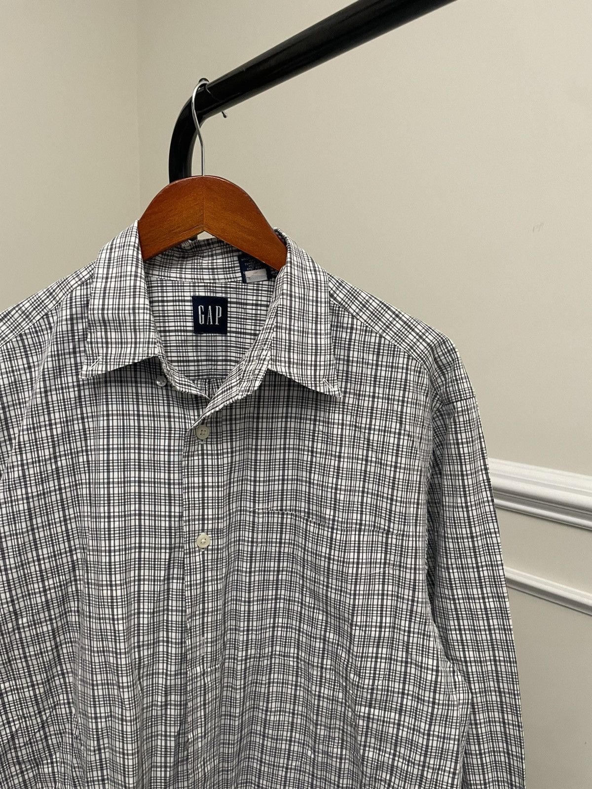 Carhartt Vintage 90s Gap Plaid Black Casual Minimal Shirt Our Legacy Size US L / EU 52-54 / 3 - 1 Thumbnail