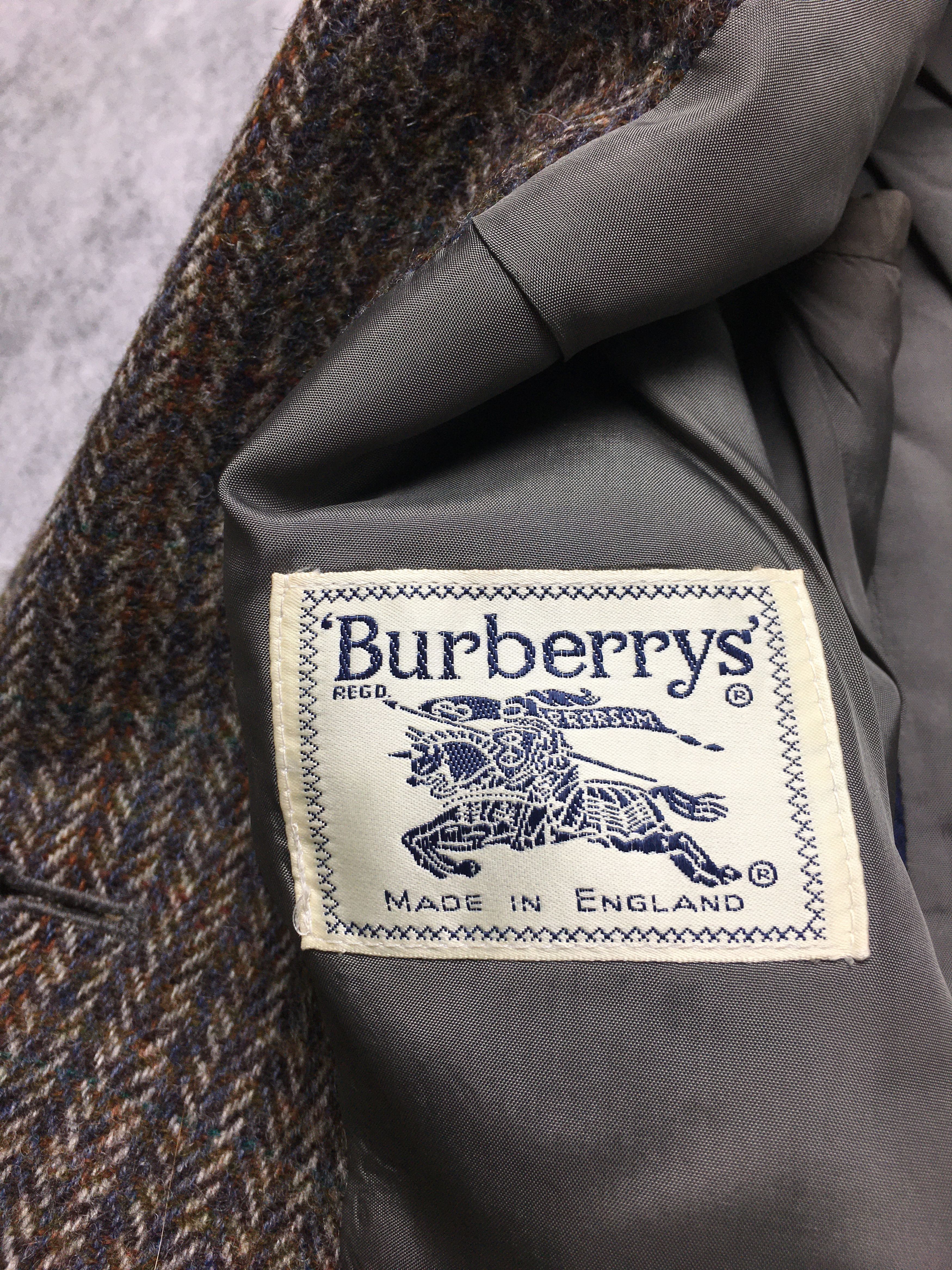 Burberry Vintage Burberrys Tweed Wool Blazer Jacket Women UK 16 Size XL / US 12-14 / IT 48-50 - 9 Thumbnail