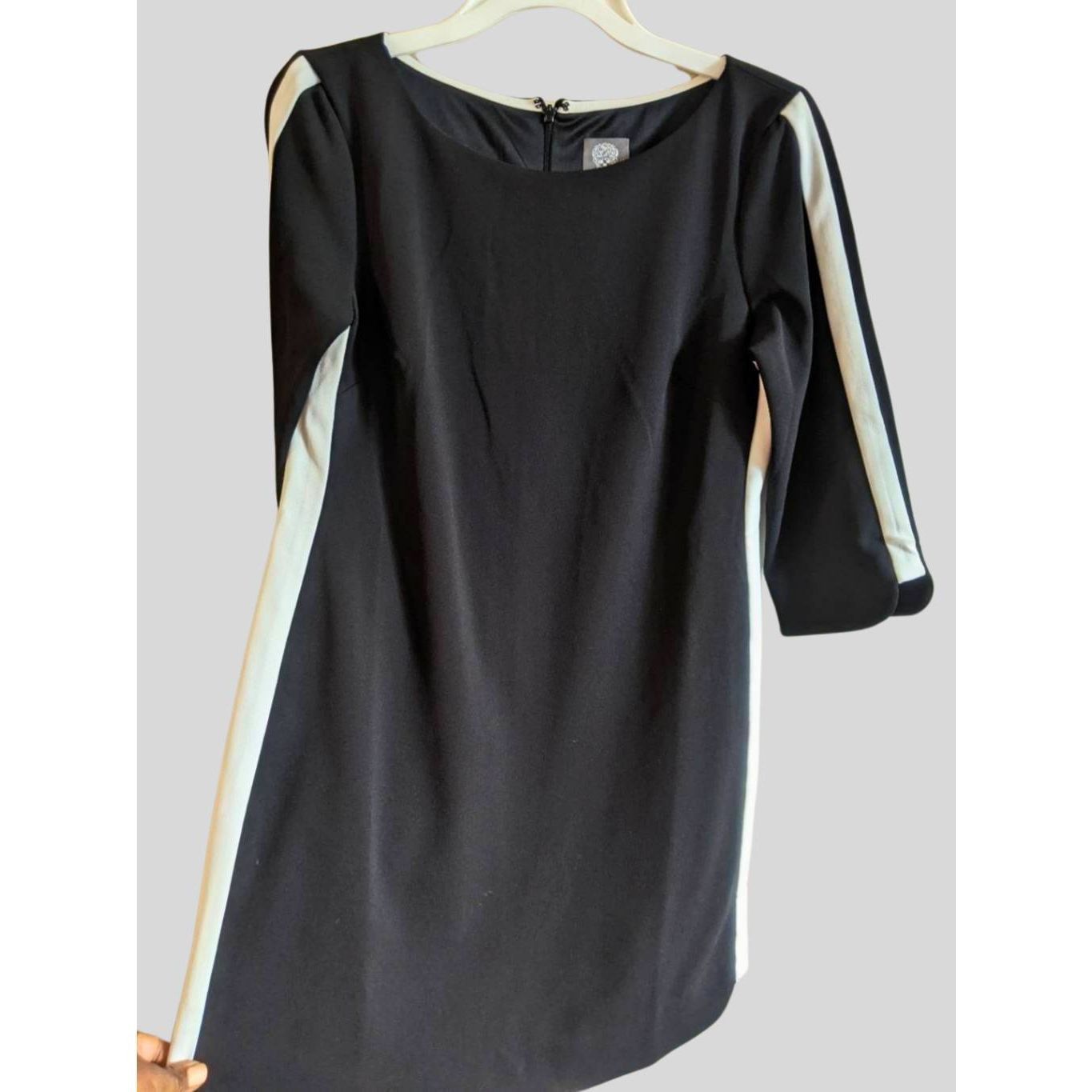 Vince Camuto Vince Camuto Black White Colorblock Sheath Dress Size 10 3/4 Size L / US 10 / IT 46 - 3 Thumbnail