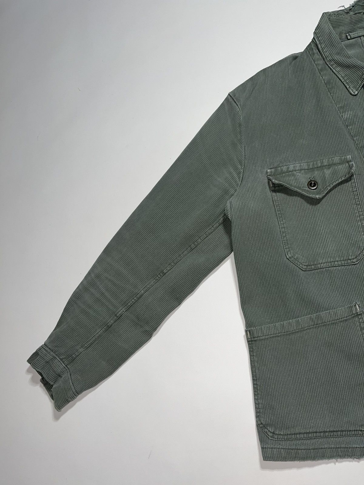 Vintage Vintage 80’s French Workwear Chore Jacket Distressed Grunge Size US L / EU 52-54 / 3 - 8 Thumbnail