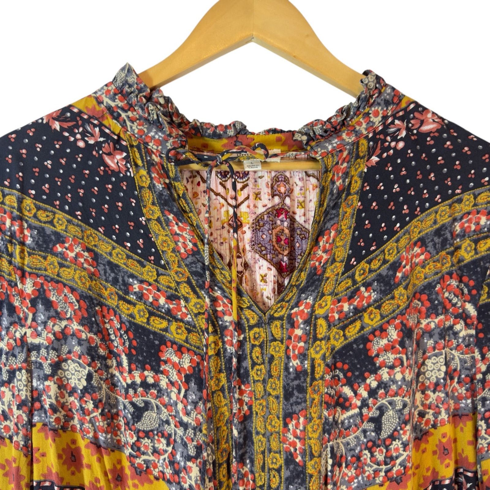 Other umgee Daydream Believer Bell Sleeve Boho Mini Dress Size L / US 10 / IT 46 - 4 Thumbnail