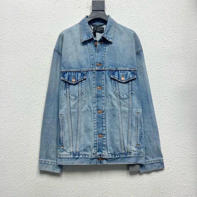 Balenciaga Balenciaga Yellow Graffiti Denim Jacket - dmc Size US XS / EU 42 / 0 - 1 Thumbnail