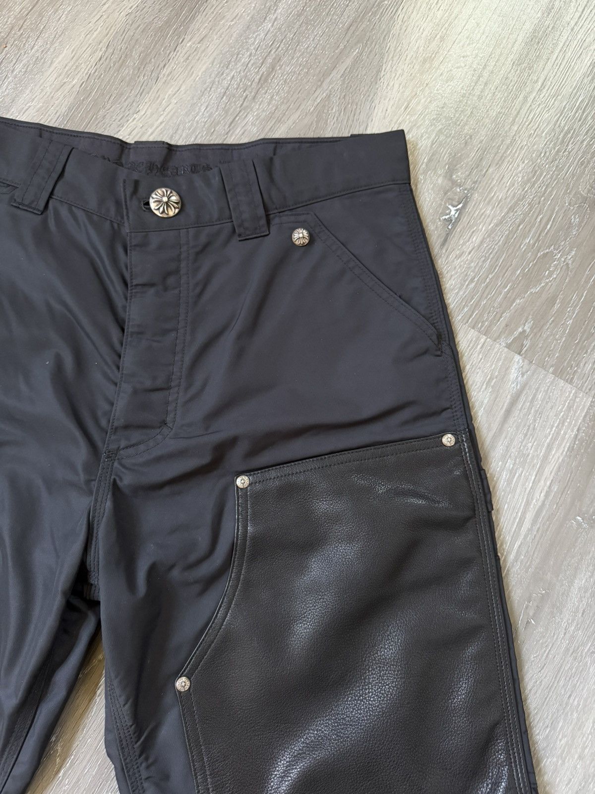 Chrome Hearts Lambskin Leather Nylon Carpenter Shorts Size US 31 - 2 Thumbnail
