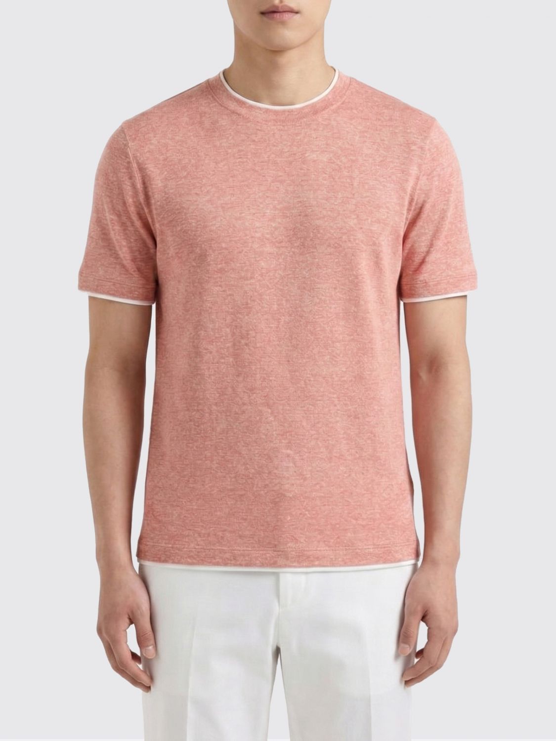Brunello Cucinelli Brunello Cucinelli T-Shirt Men Peach Size US S / EU 44-46 / 1 - 1 Thumbnail