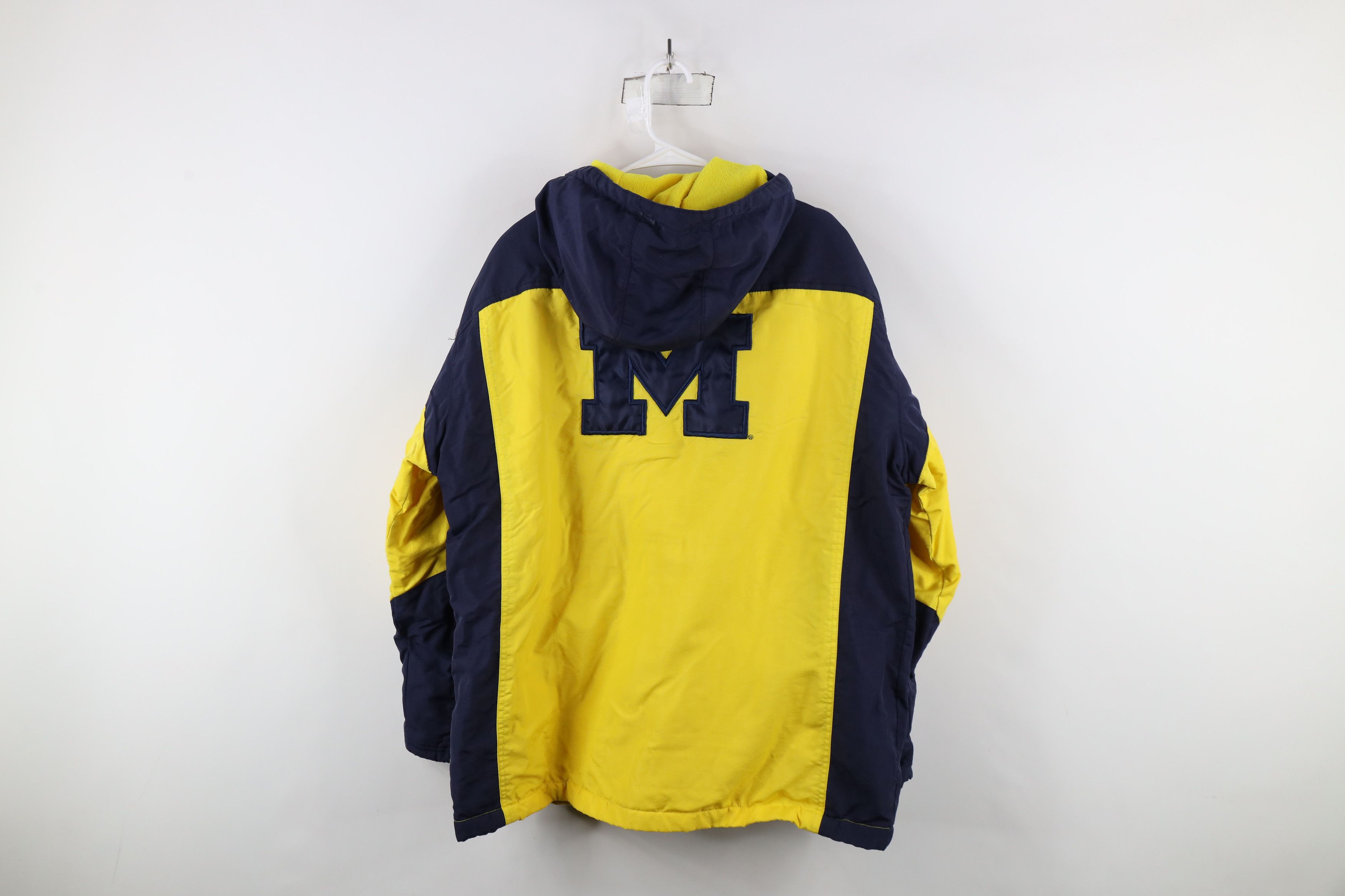 Vintage Vintage University of Michigan Fleece Lined Hooded Jacket Size US L / EU 52-54 / 3 - 12 Thumbnail