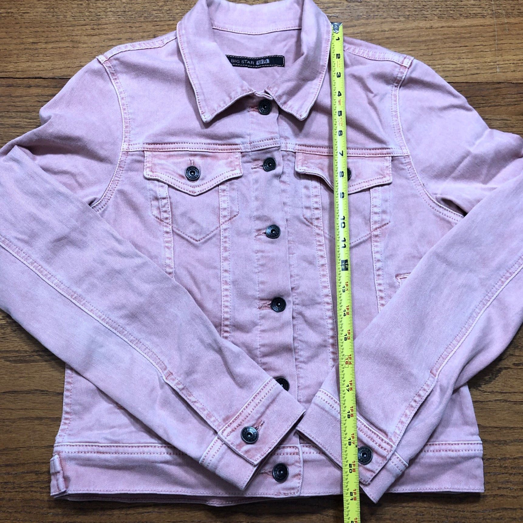 Denime Big Star Jacket Womens Medium Denim Trucker Pink Size M / US 6-8 / IT 42-44 - 6 Thumbnail