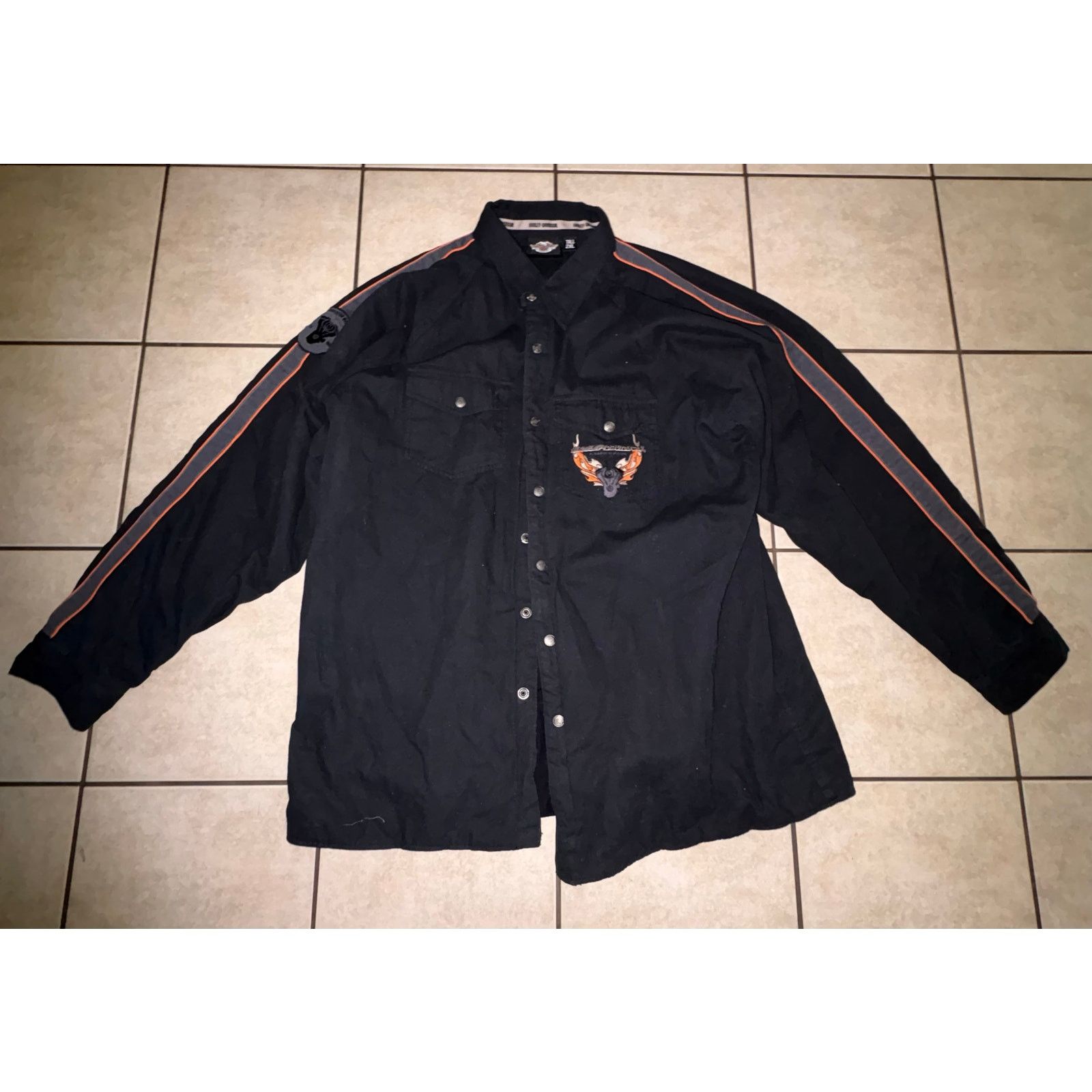 Harley Davidson Harley Davidson Motorcycles Jacket XXL black button up Size US XXL / EU 58 / 5 - 1 Thumbnail