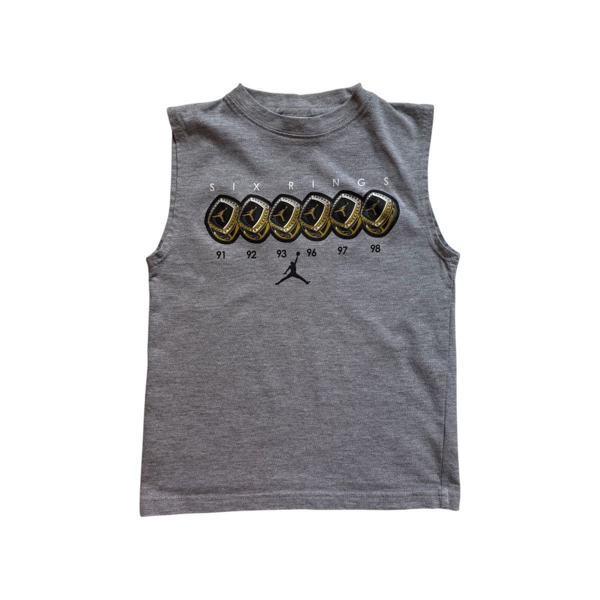Jordan Brand × Vintage Vintage Y2K Jordan Six Rings Boys T-Shirt Size US XXS / EU 40 - 1 Thumbnail
