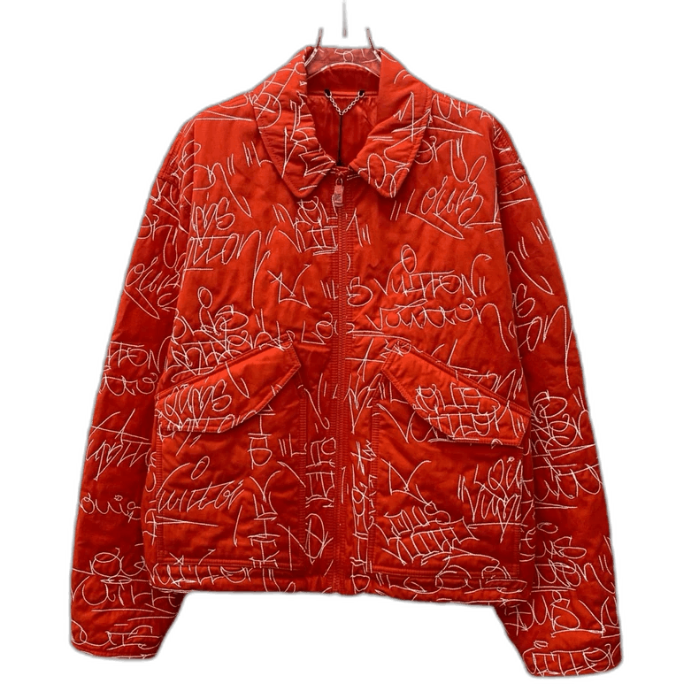 Louis Vuitton Louis Vuitton Red Embroidered Zip Jacket Size L / US 10 / IT 46 - 1 Thumbnail