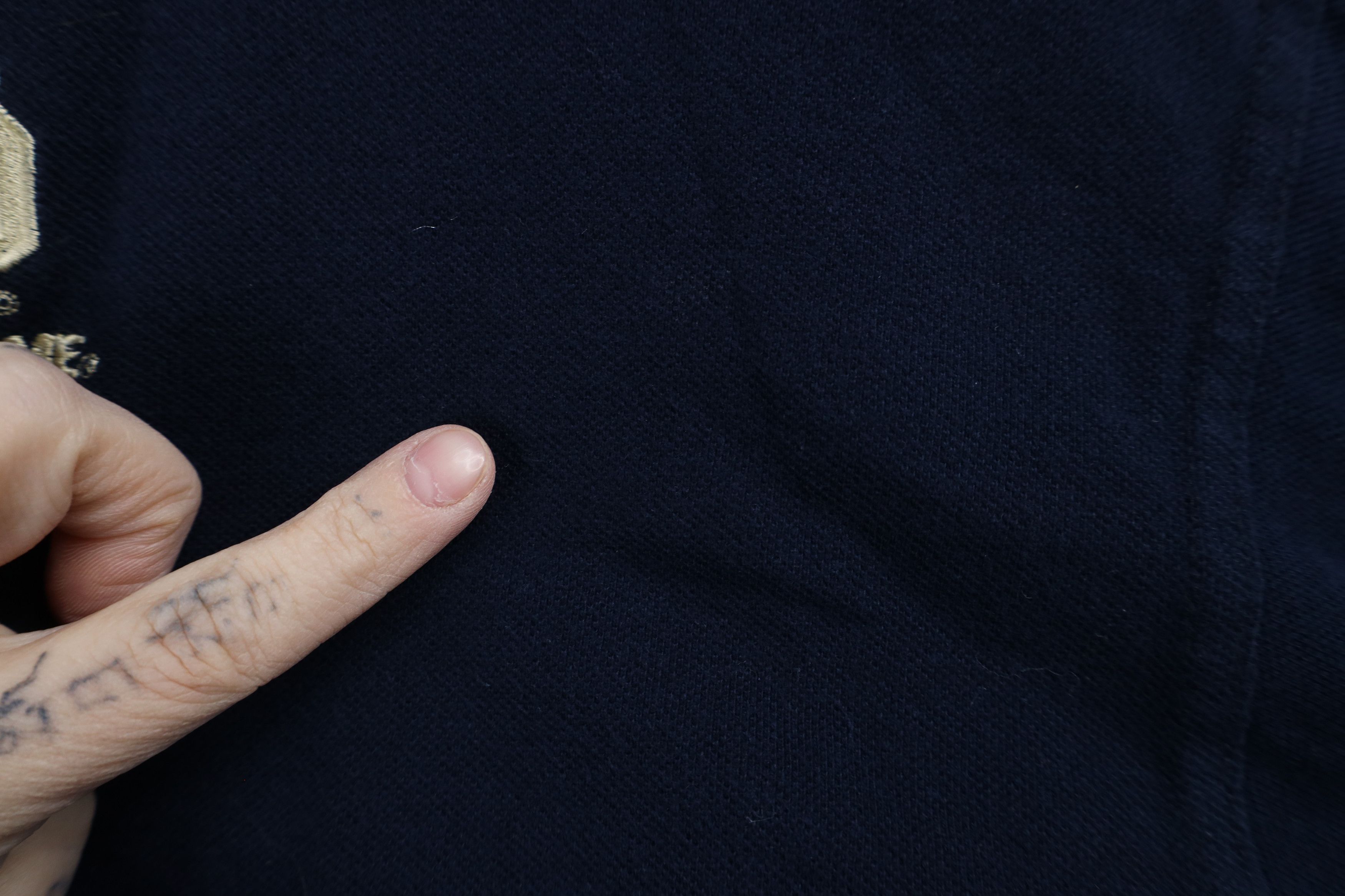 Vintage Vintage 90s Faded Notre Dame University Polo Shirt Blue Size US XXL / EU 58 / 5 - 6 Thumbnail