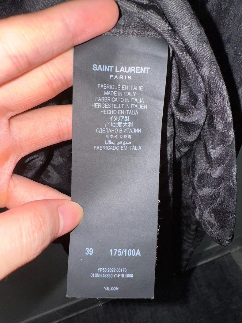 Saint Laurent Paris saint laurent paris size 39 22 FW love printed silk black l Size US M / EU 48-50 / 2 - 6 Thumbnail