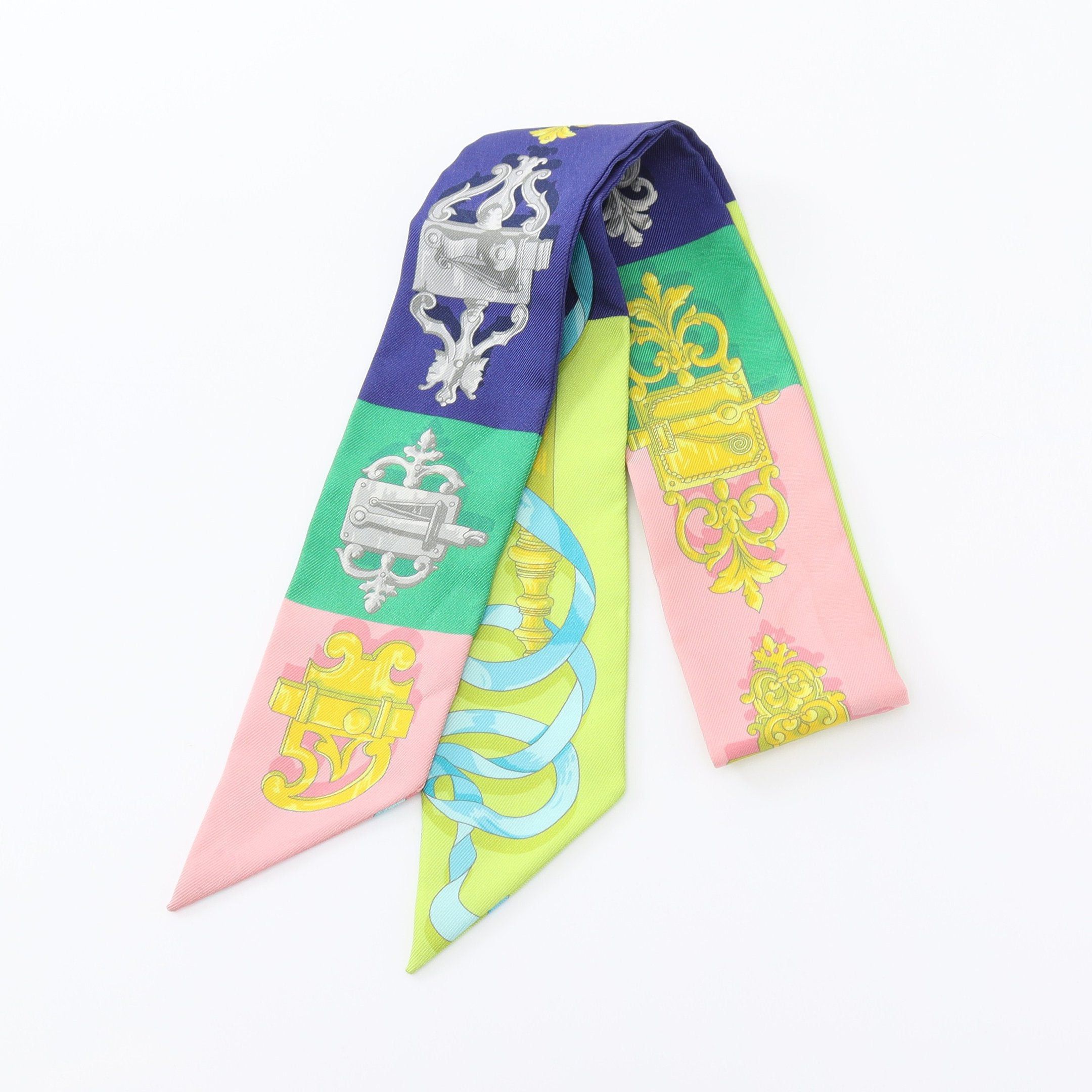 Hermes Hermes Twilly Ferronnerie Scarf Silk Multicolor Size ONE SIZE - 1 Thumbnail