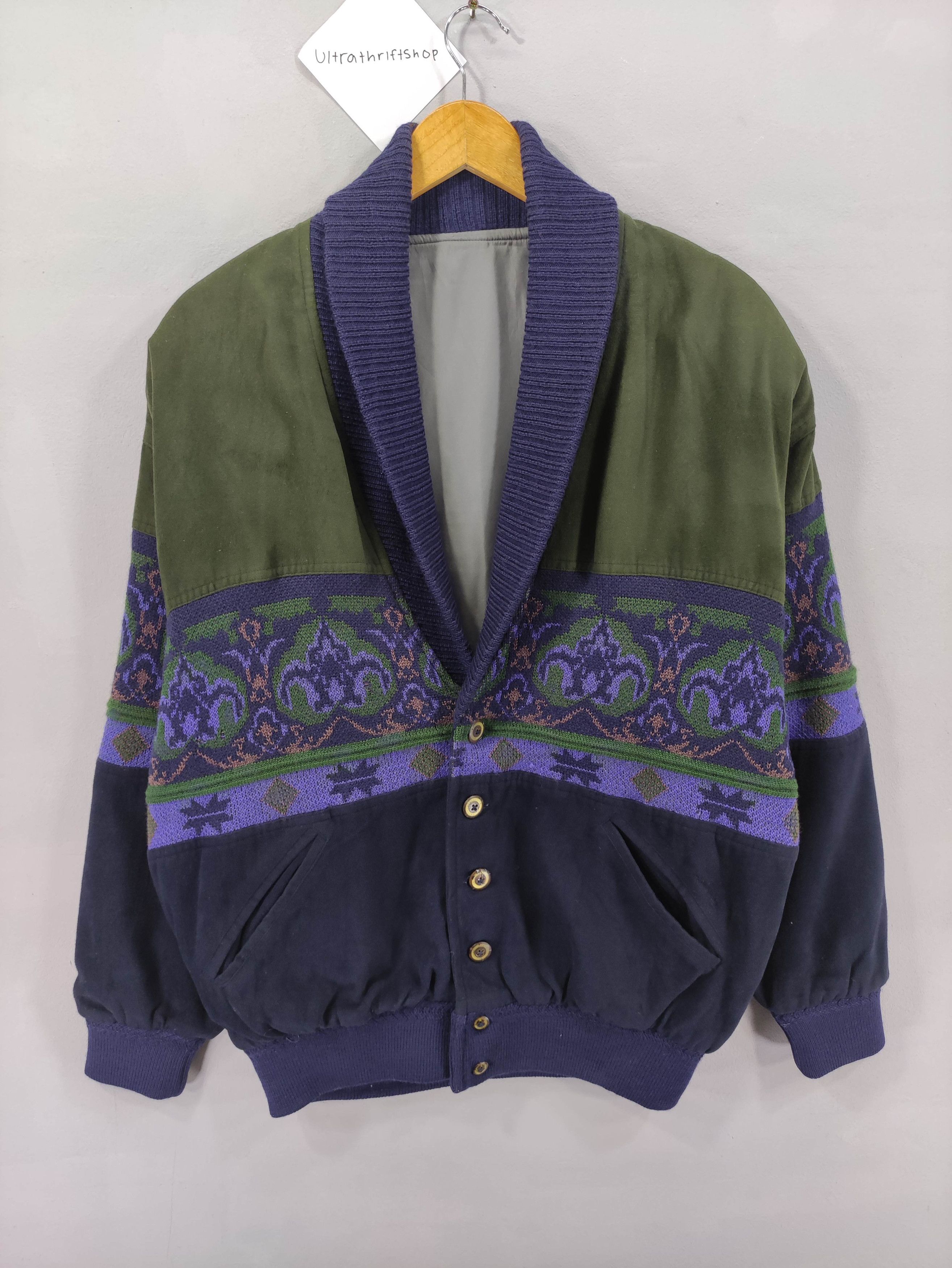 Vintage Vintage Modgiiani Cardigan Knit Sweater Jacket Size US M / EU 48-50 / 2 - 1 Thumbnail