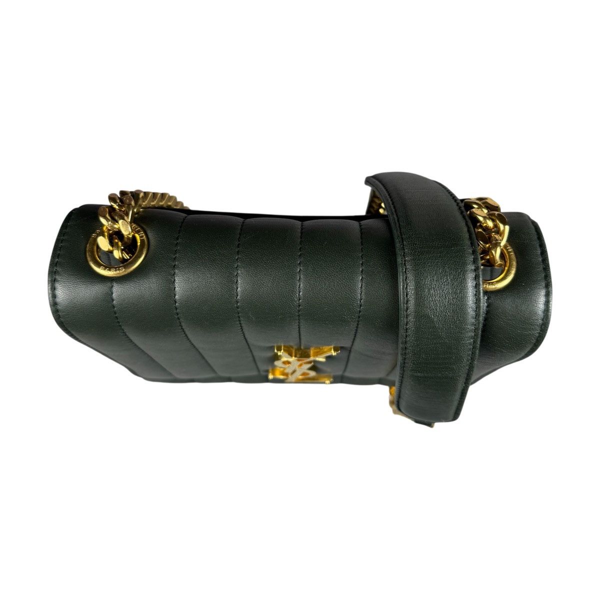 Saint Laurent Paris SAINT LAURENT 2018 Lambskin Vicky Chain Green Crossbody Bag Size ONE SIZE - 6 Thumbnail