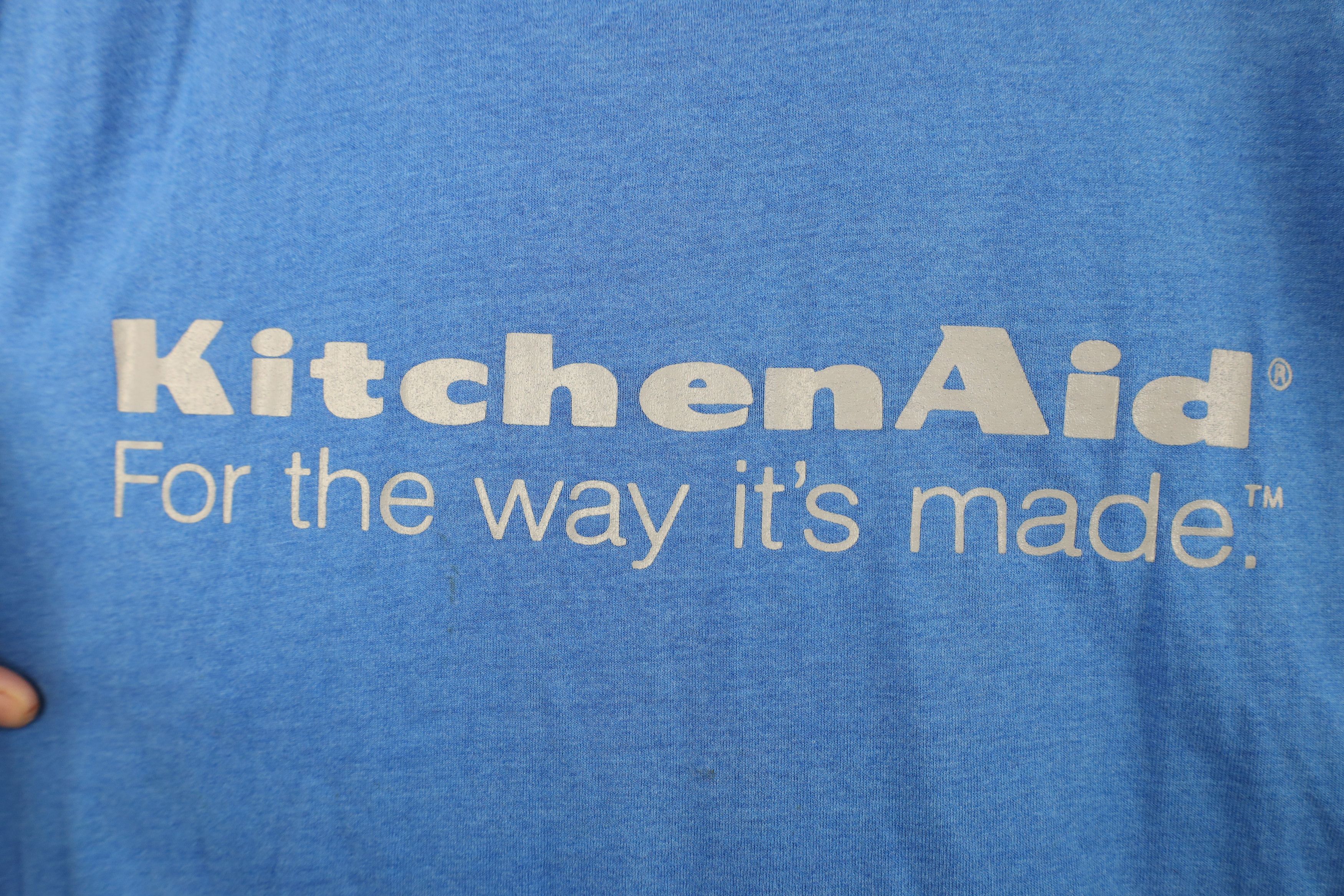 Vintage Vintage 90s Spell Out Kitchen Aid Short Sleeve T-Shirt Blue Size XXL / US 16-18 / IT 52-54 - 4 Thumbnail