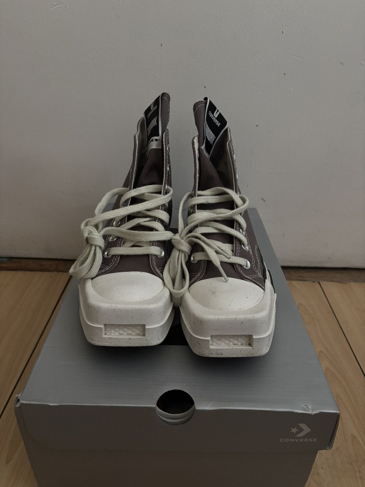 Converse × Rick Owens Drkshdw converse x DRKSHDW gray turbodrk laceless chuck 70 sneakers Size US 6 / IT 36 - 1 Thumbnail