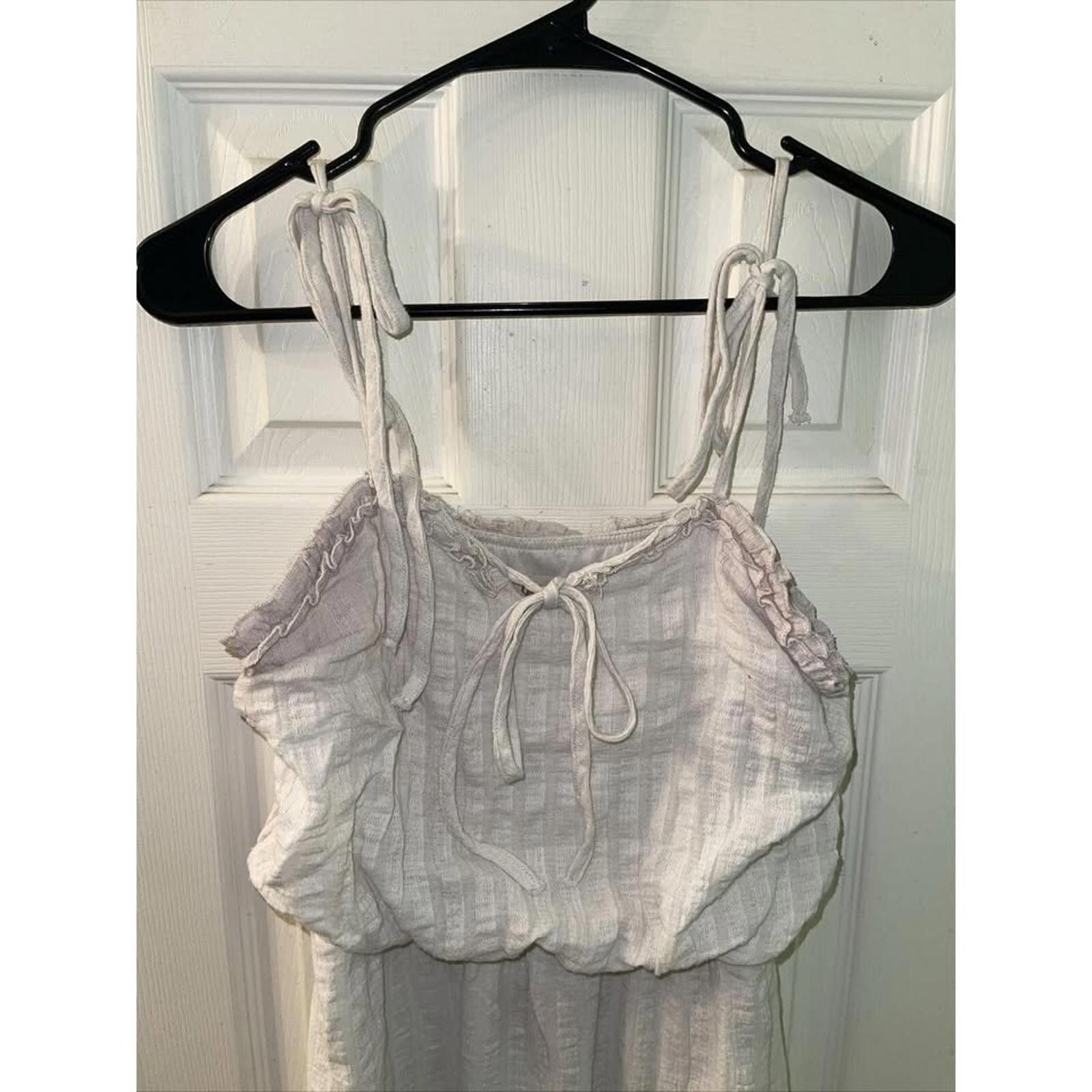 Other Listicle Isla Lightweight Cotton Tiered Dress. Off White Size S / US 4 / IT 40 - 4 Thumbnail