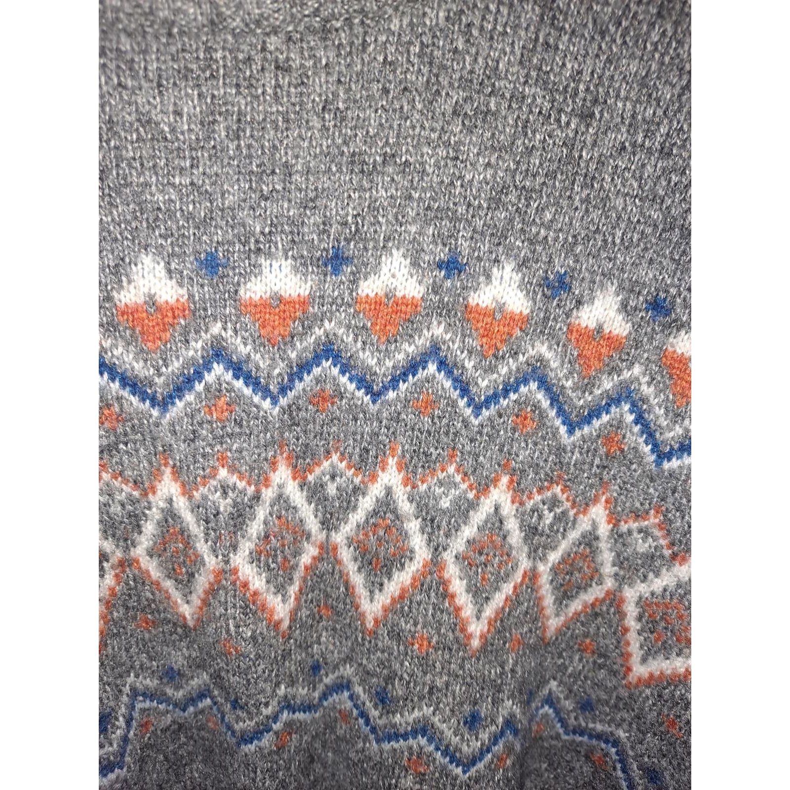 Urban Pipeline Urban Pipeline Gray Orange and Blue Drew Neck Sweater Size L Size US L / EU 52-54 / 3 - 2 Thumbnail