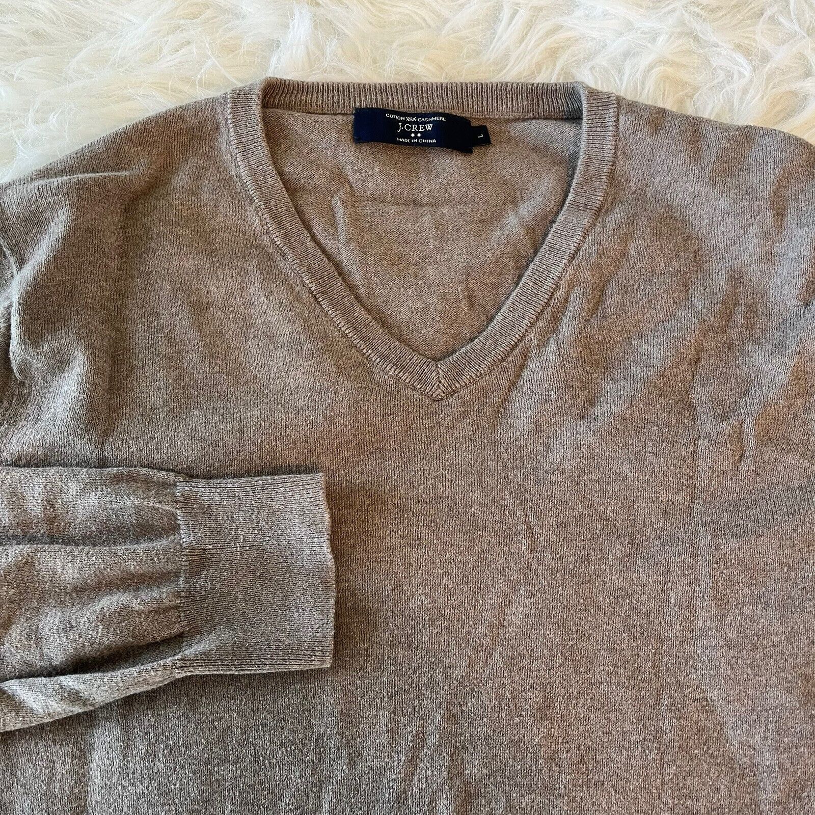 J.Crew J.CREW V-Neck Sweater Cashmere Size US L / EU 52-54 / 3 - 3 Thumbnail