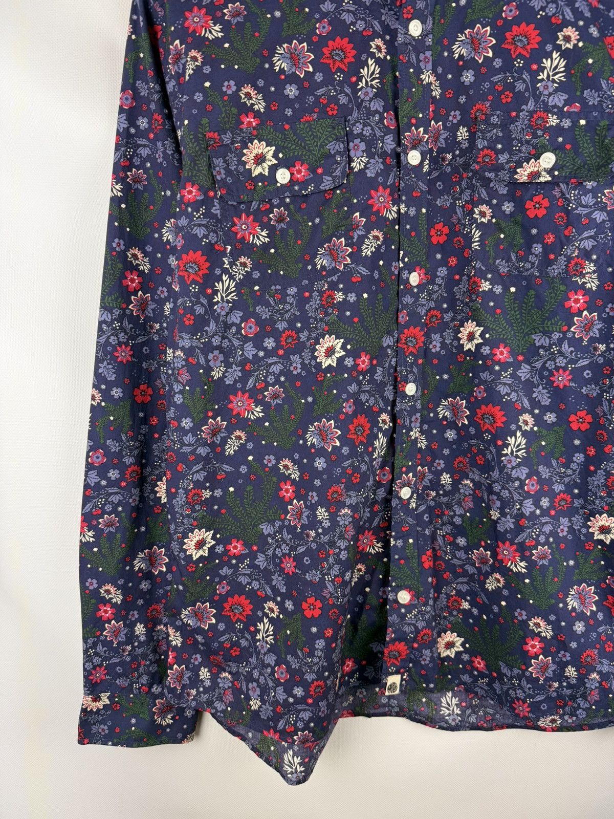 Pretty Green Pretty Green Floral Pattern Long Sleeve Button Up Shirt Size US S / EU 44-46 / 1 - 7 Thumbnail