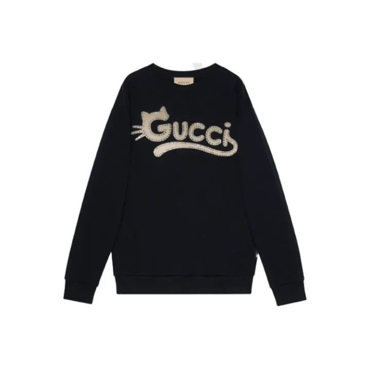 Gucci Gucci Cat Logo Crewneck Sweatshirt for Women Size S / US 4 / IT 40 - 1 Thumbnail