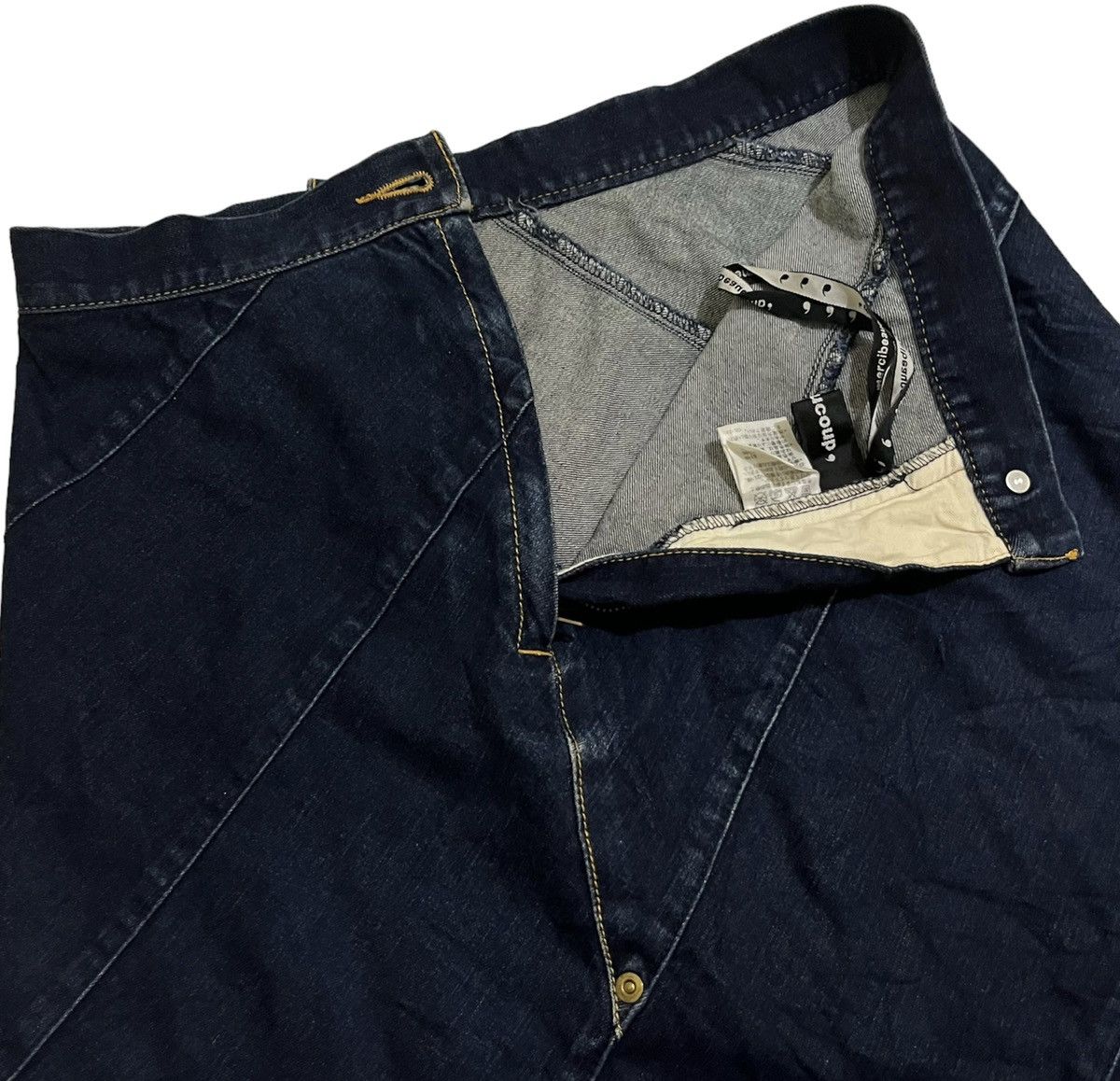 Kapital 00s Japanese brand Mercibeaucoup skirt denim blue Size 29" - 4 Thumbnail