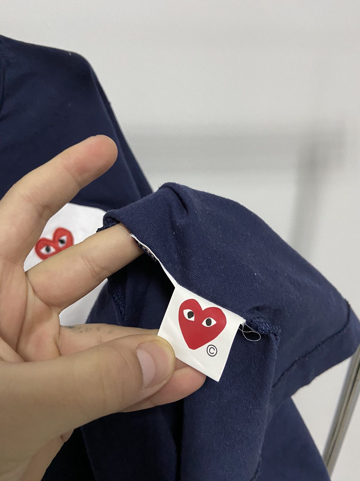 Comme des Garcons PLAY × Japanese Brand × Vintage Play Come Des Garcons Vintage T Shirt big heart Logo Japan Size US L / EU 52-54 / 3 - 5 Thumbnail