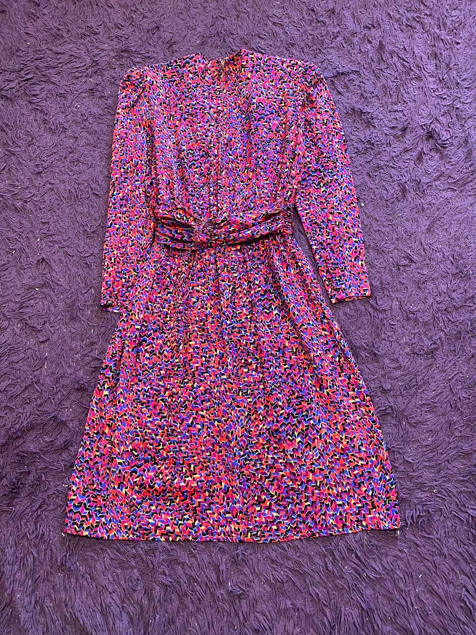 Vintage Vintage Women Silk Dress Handmade Floral Print Size L / US 10 / IT 46 - 12 Thumbnail