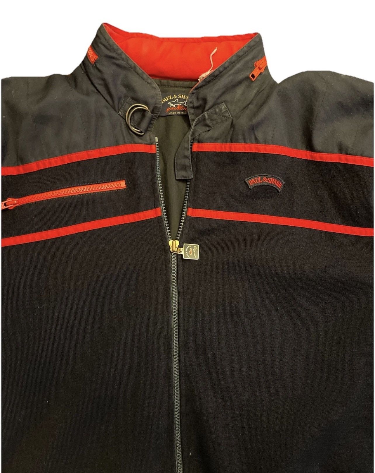 Paul & Shark Vintage Paul & Shark Yachting Harrods Italy Black Red Full Z Size US L / EU 52-54 / 3 - 2 Thumbnail