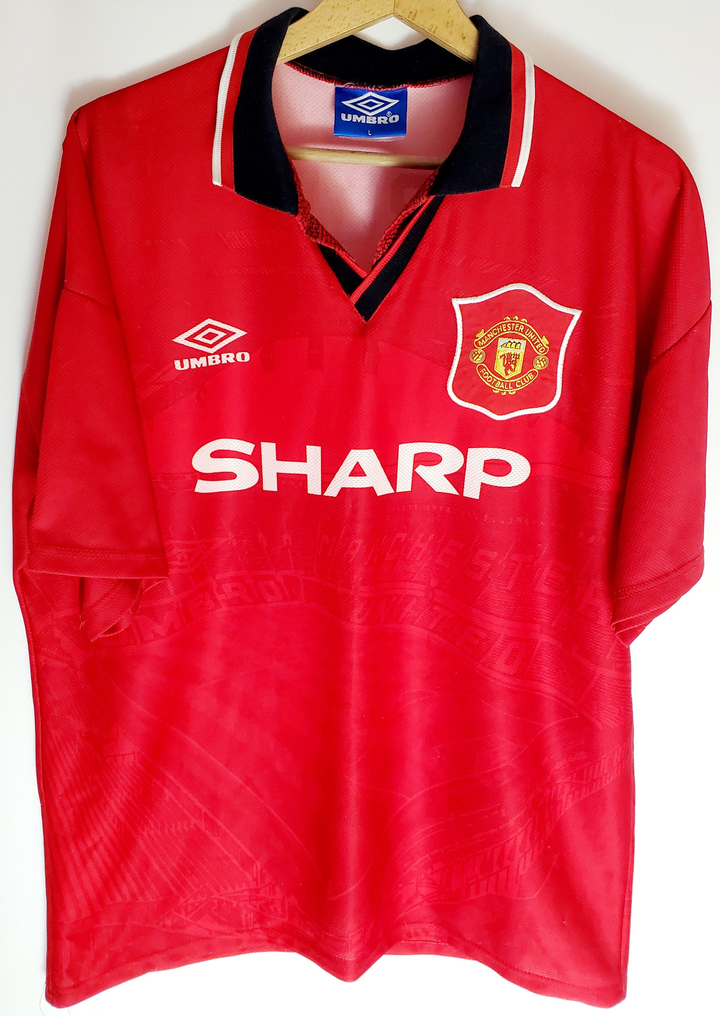 Umbro Manchester United 1994/96 Vintage Jersey #7 Roi Cantona L Size US L / EU 52-54 / 3 - 1 Thumbnail
