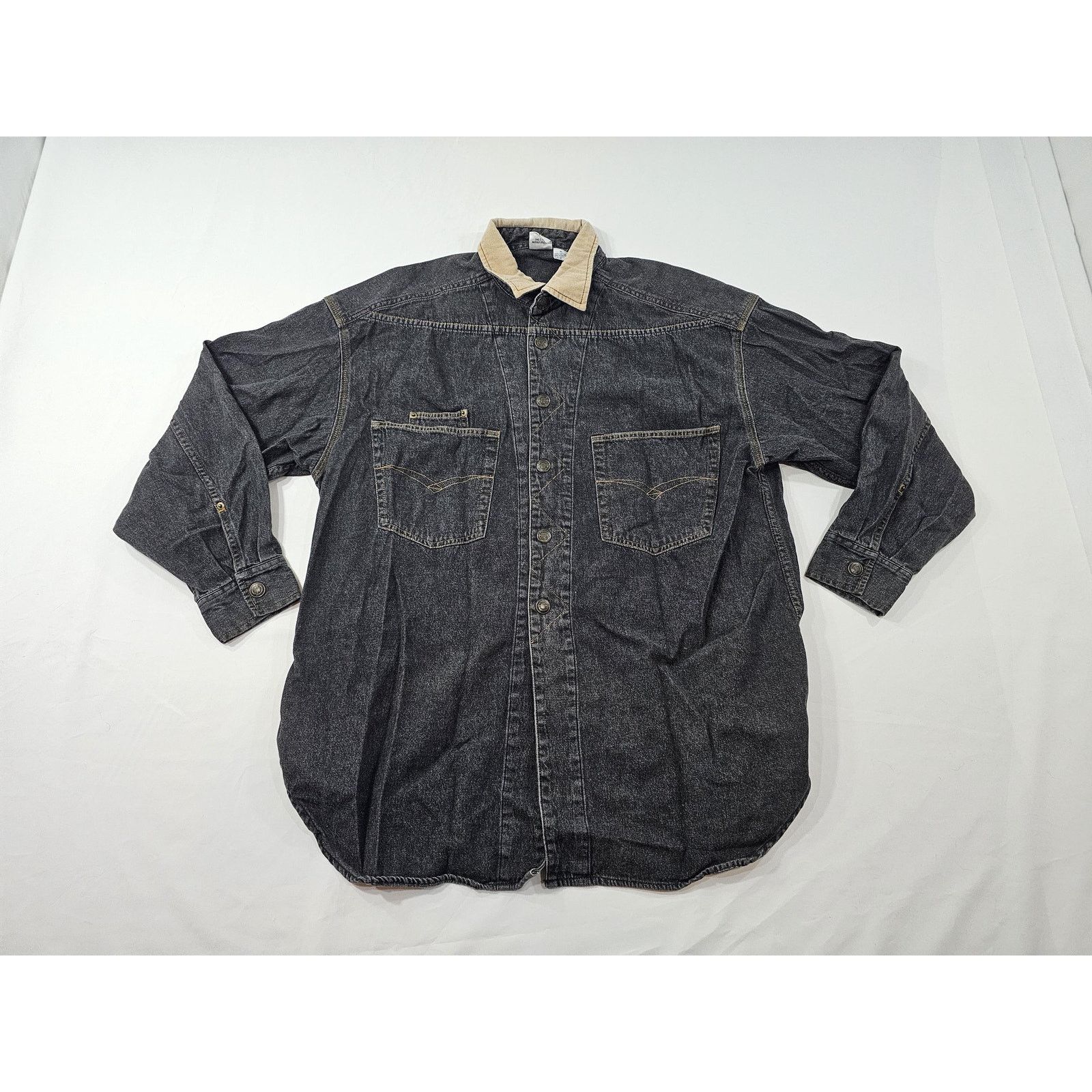 Acme Clothing Harley Davidson Taz Yosemite Sam Denim Shirt Looney Tunes Size US XL / EU 56 / 4 - 1 Thumbnail