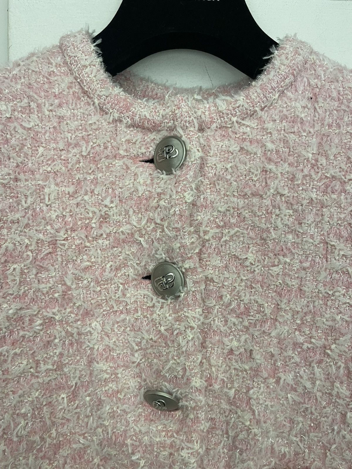 Balenciaga Cropped tweed cardigan Size M / US 6-8 / IT 42-44 - 2 Thumbnail