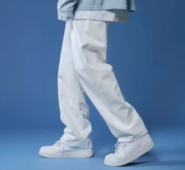 Japanese Brand White Straight Jeans Denim Pants Size US 30 / EU 46 - 4 Thumbnail