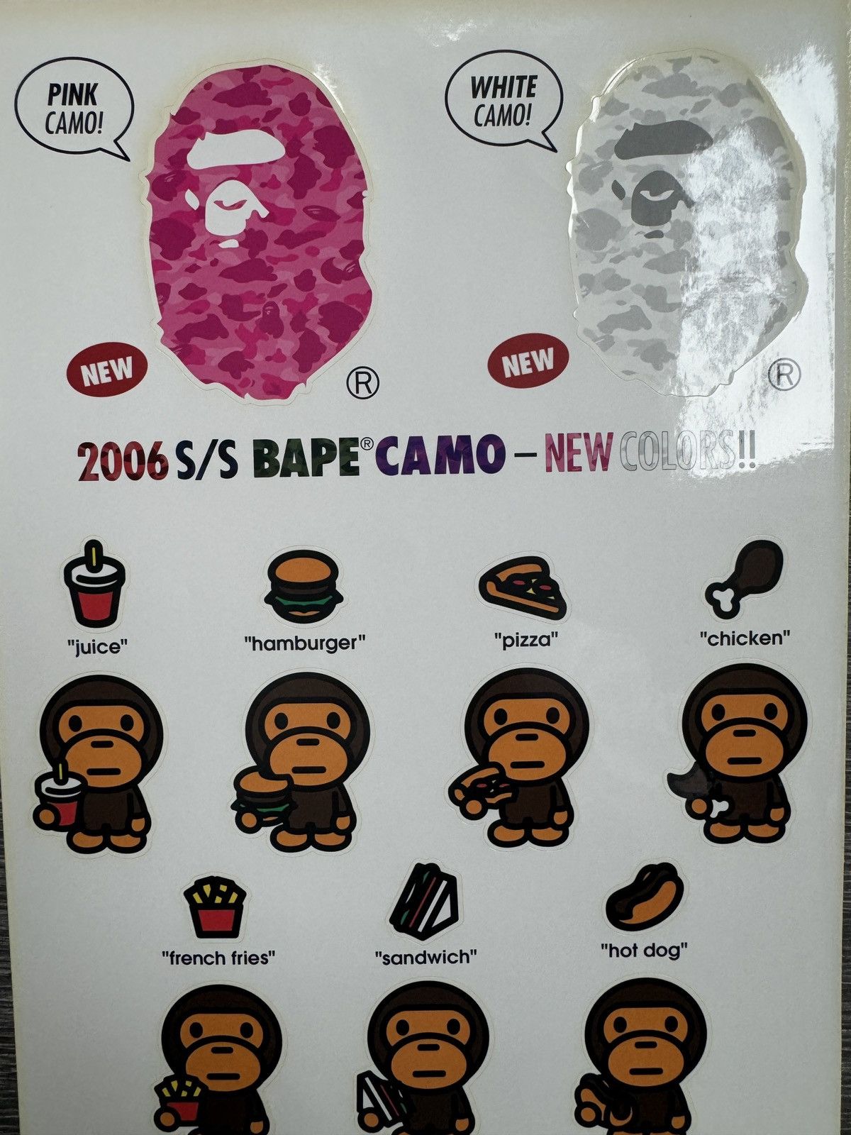 Bape A Bathing Ape 2006 Baby Milo Sticker Sheet Brand New Size ONE SIZE - 3 Thumbnail