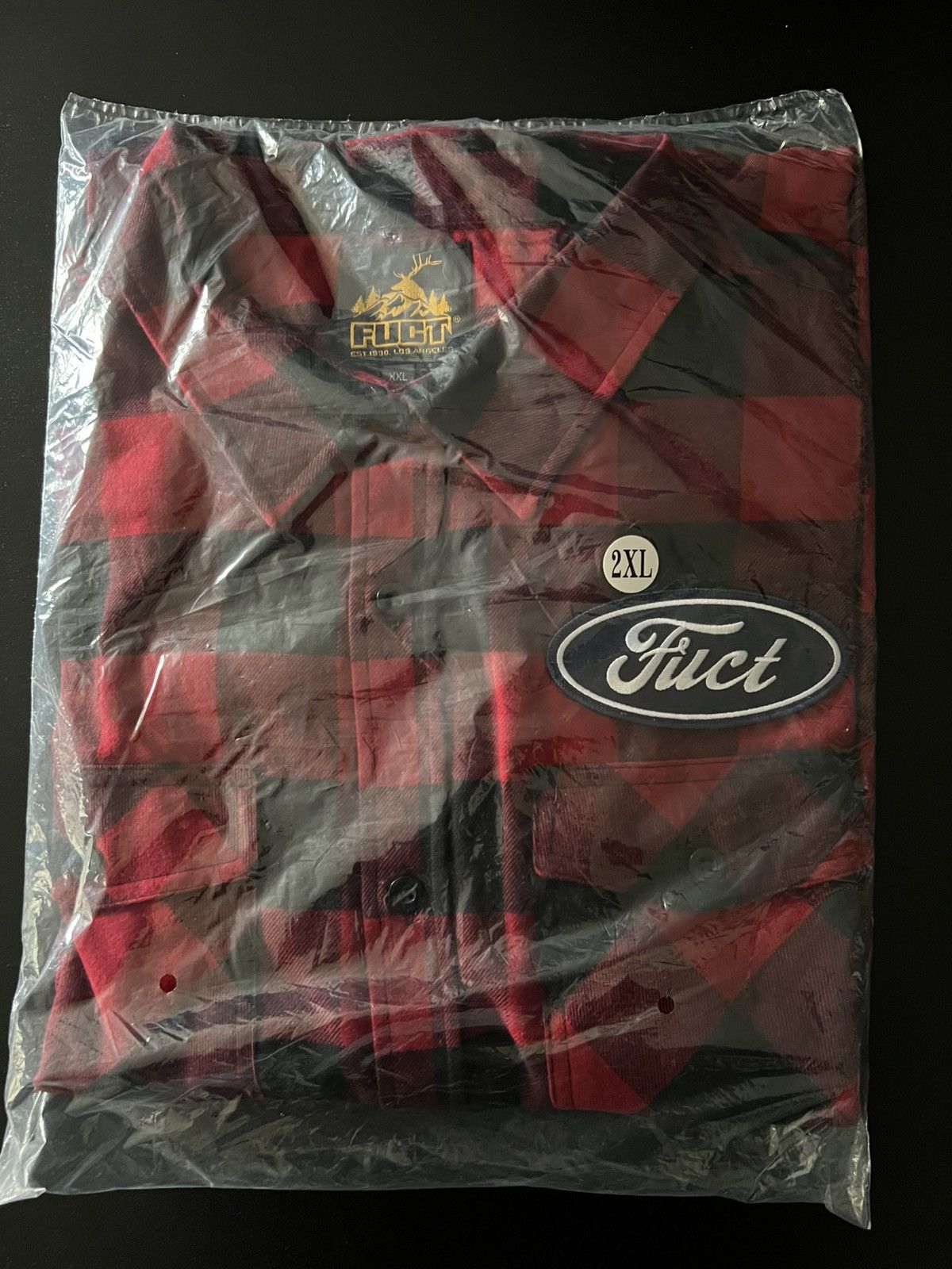 FUCT Fuct Oval Parody Patch Flannel Red/Black XXL Size US XXL / EU 58 / 5 - 1 Thumbnail
