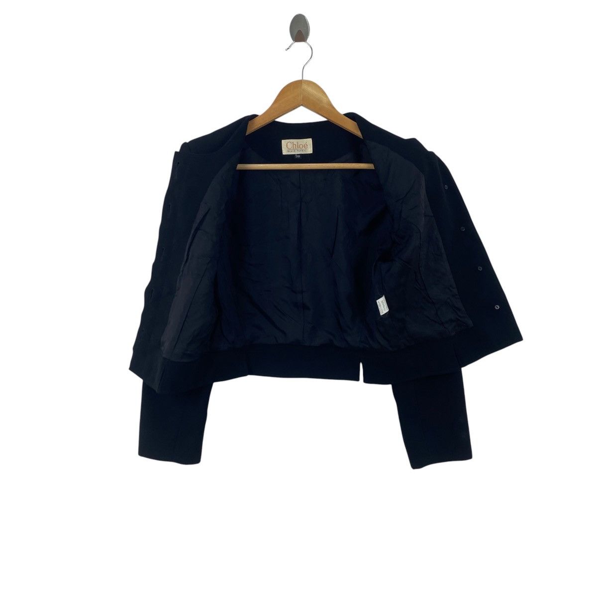 Chloe Vintage CHLOE FORMAL Cropped Blazer Jacket Minimalist Size S / US 4 / IT 40 - 7 Thumbnail
