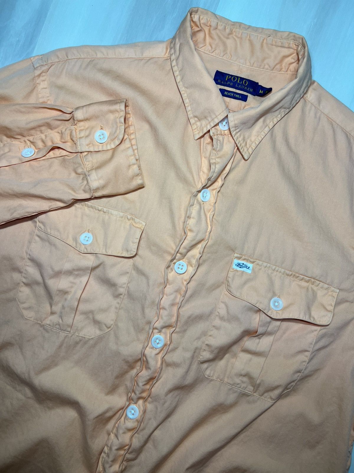 Polo Ralph Lauren Polo Ralph Lauren Shirt Mens M Orange Beach Twill Button Up Size US M / EU 48-50 / 2 - 1 Thumbnail