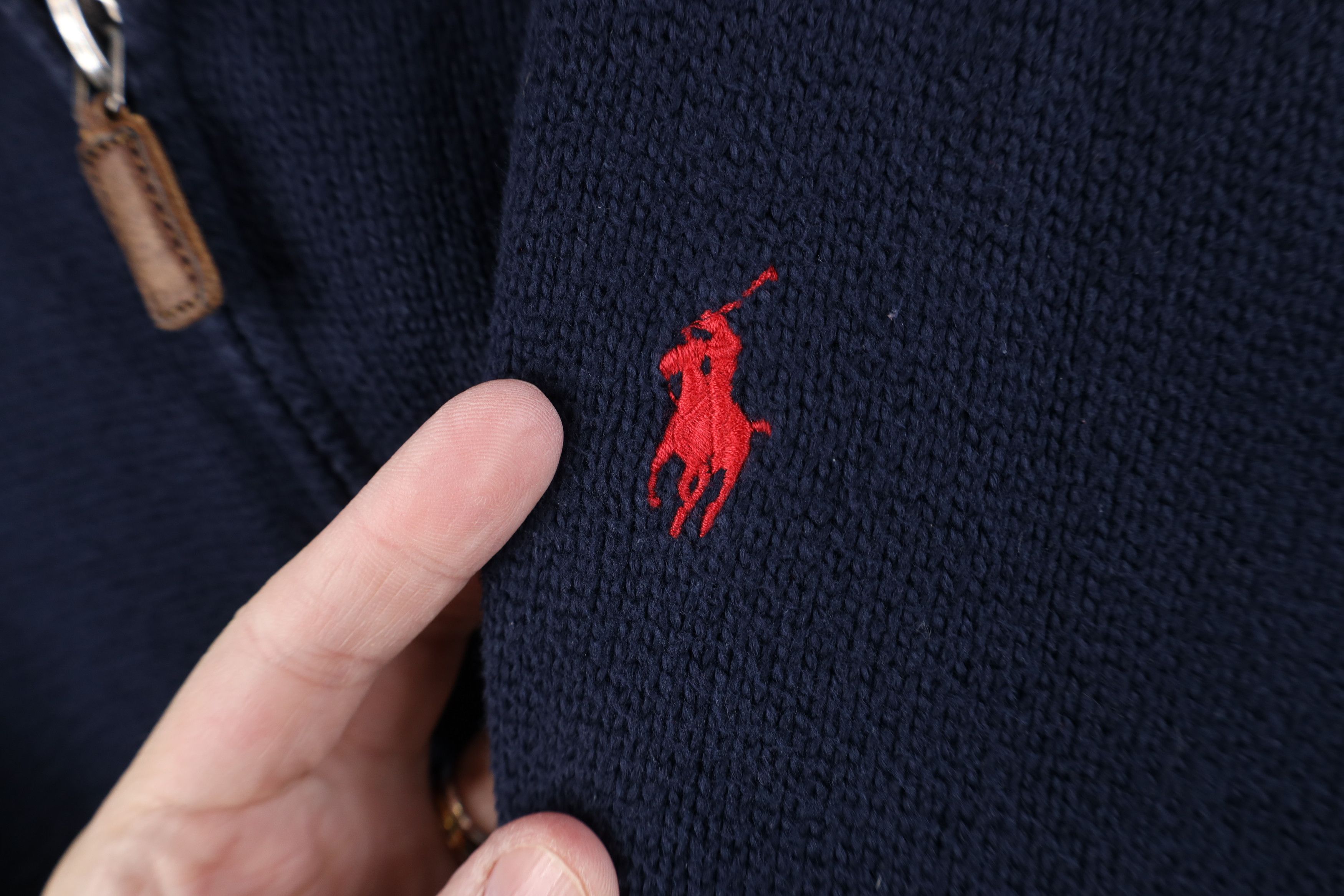 Polo Ralph Lauren Vintage 90s Ralph Lauren Ribbed Knit 1/4 1/2 Zip Sweater Size US L / EU 52-54 / 3 - 4 Thumbnail
