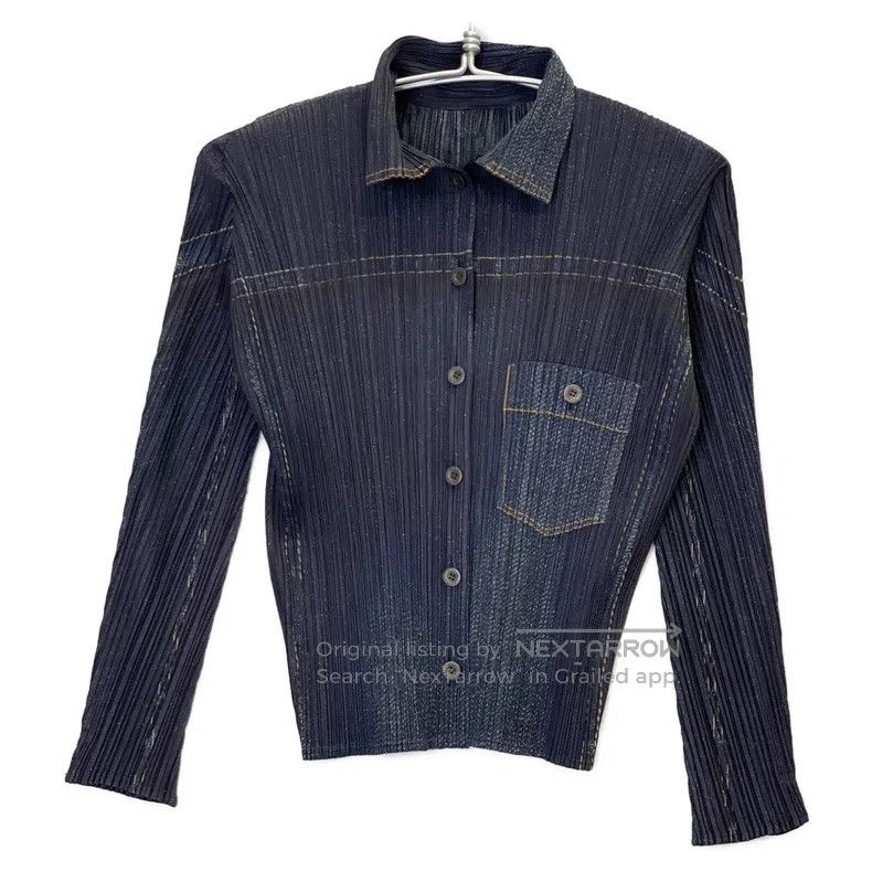 Issey Miyake Issey Miyake Denim Print Jacket Size L / US 10 / IT 46 - 1 Thumbnail