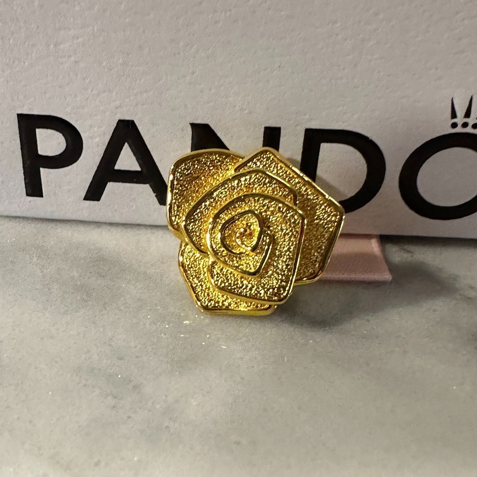 pandora Authentic PANDORA Gold Plated Rose in Bloom Oversized Charm Size ONE SIZE - 3 Thumbnail