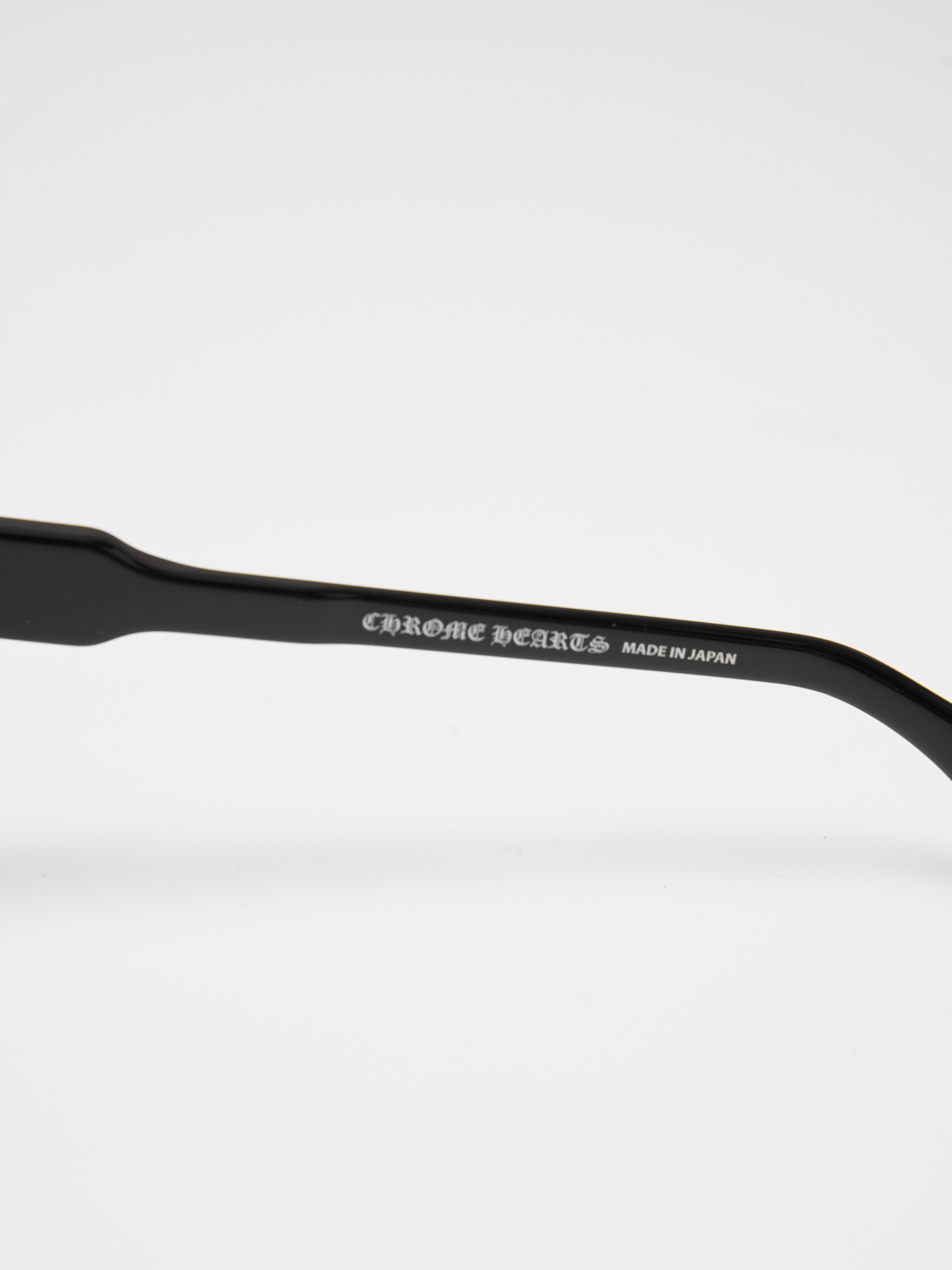 Chrome Hearts CHROME HEARTS BULGE BLACK SHINY SILVER GLASSES Size ONE SIZE - 9 Thumbnail