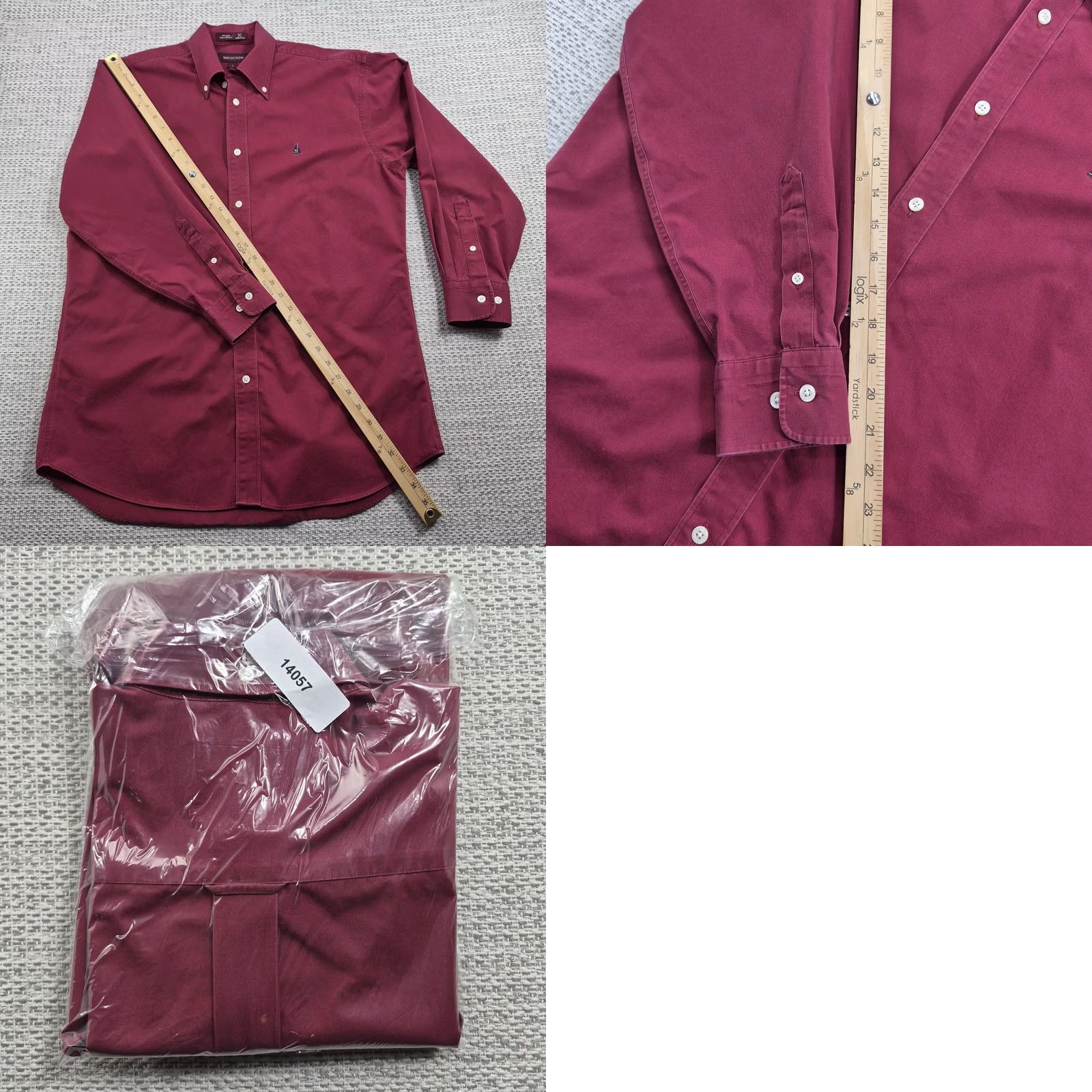Nordstrom Nordstrom Mens Dress Shirt Small Red Button Up Smartcare Non Iron Casual Size US S / EU 44-46 / 1 - 9 Thumbnail