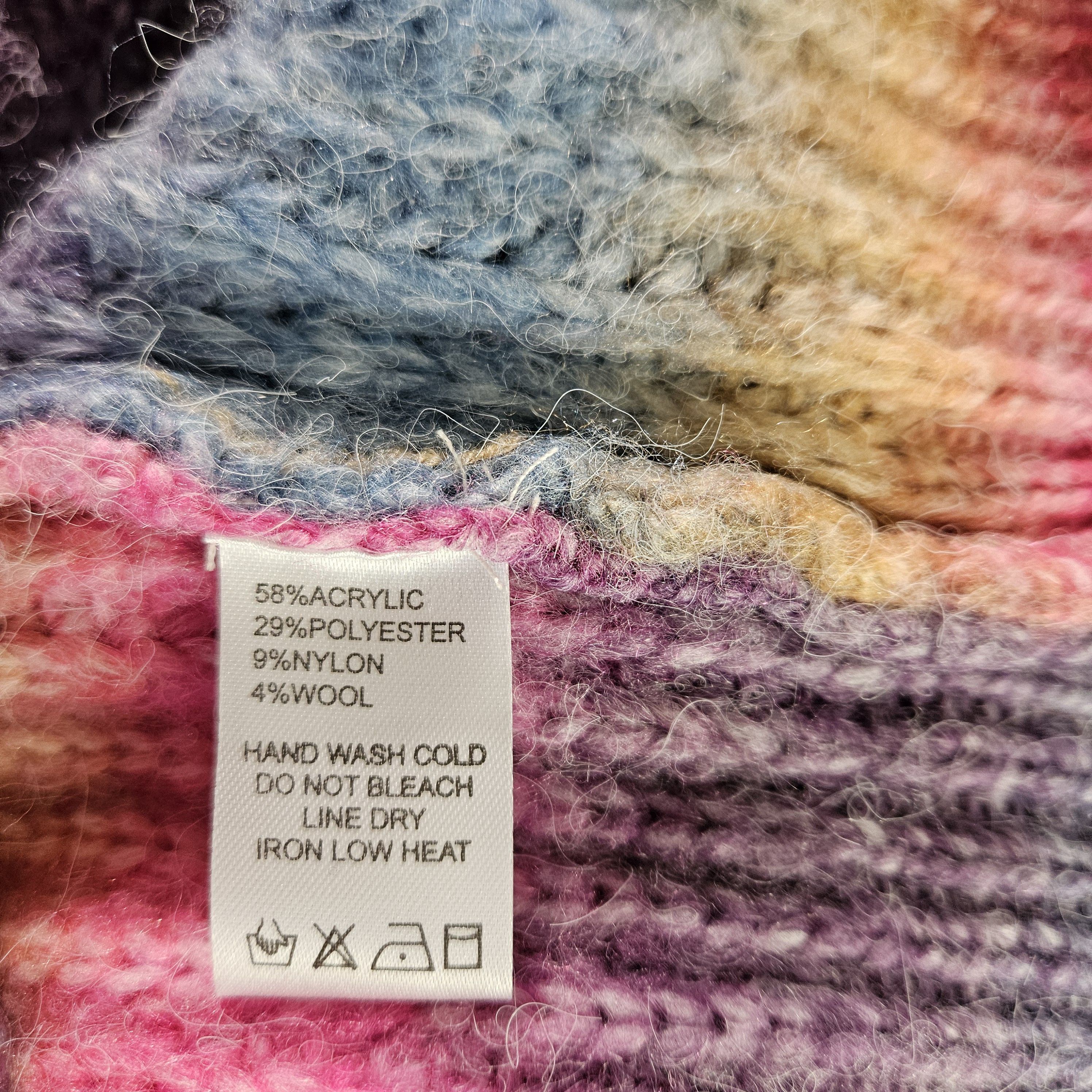 Other ee:some Size S/M Sweater Space Dye Ombre Rainbow Chunky Knit Size M / US 6-8 / IT 42-44 - 7 Thumbnail