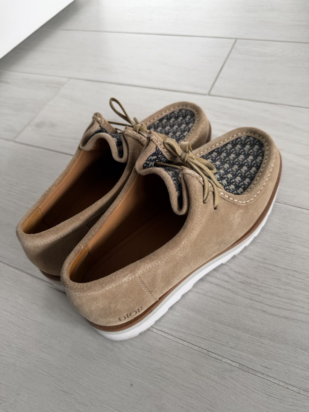 Dior Dior Oblique Suede Wallabee Derby Shoes Tan Rare Size US 11 / EU 44 - 4 Thumbnail