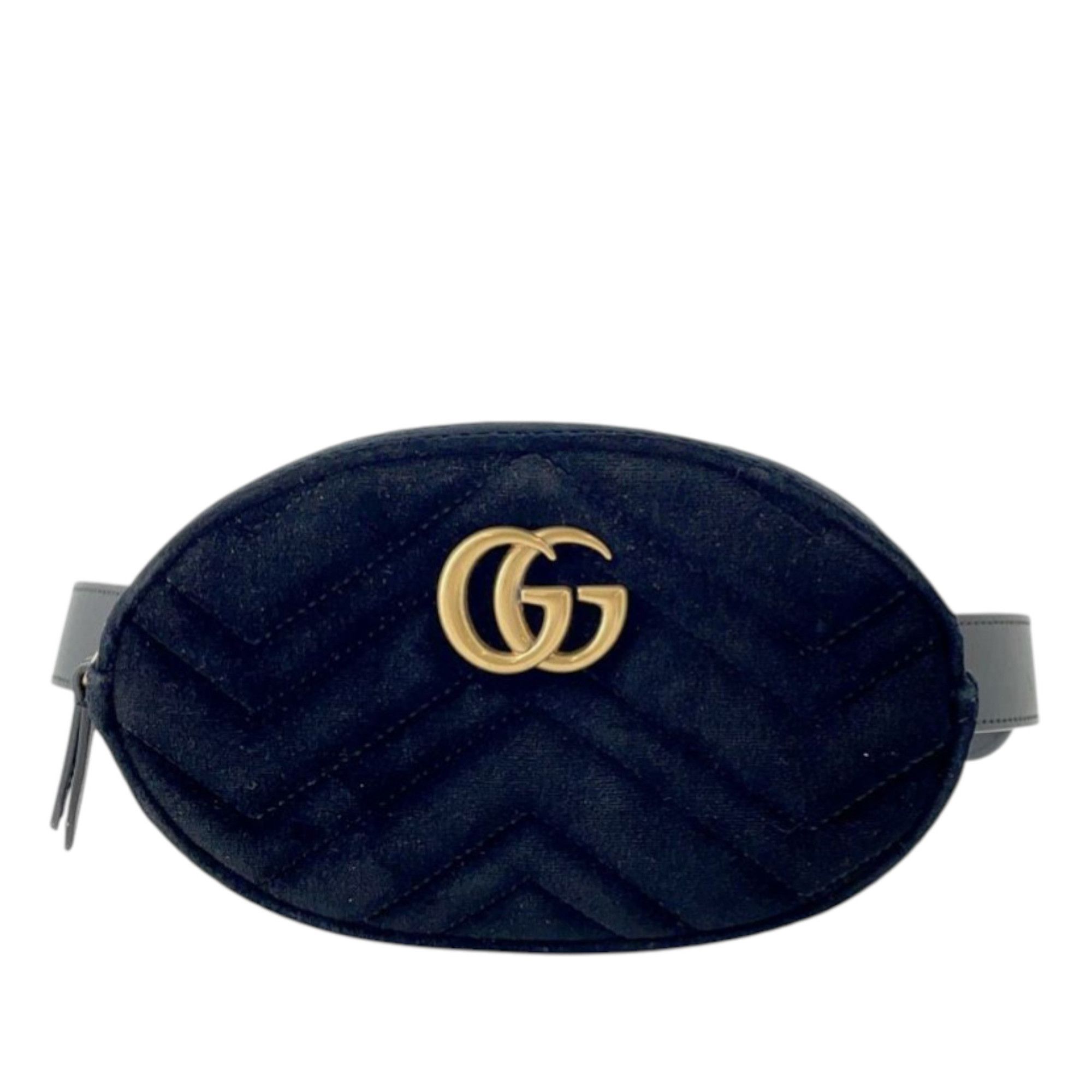 Gucci Gucci GG Marmont Matelasse Velvet Belt Bag Size ONE SIZE - 1 Thumbnail