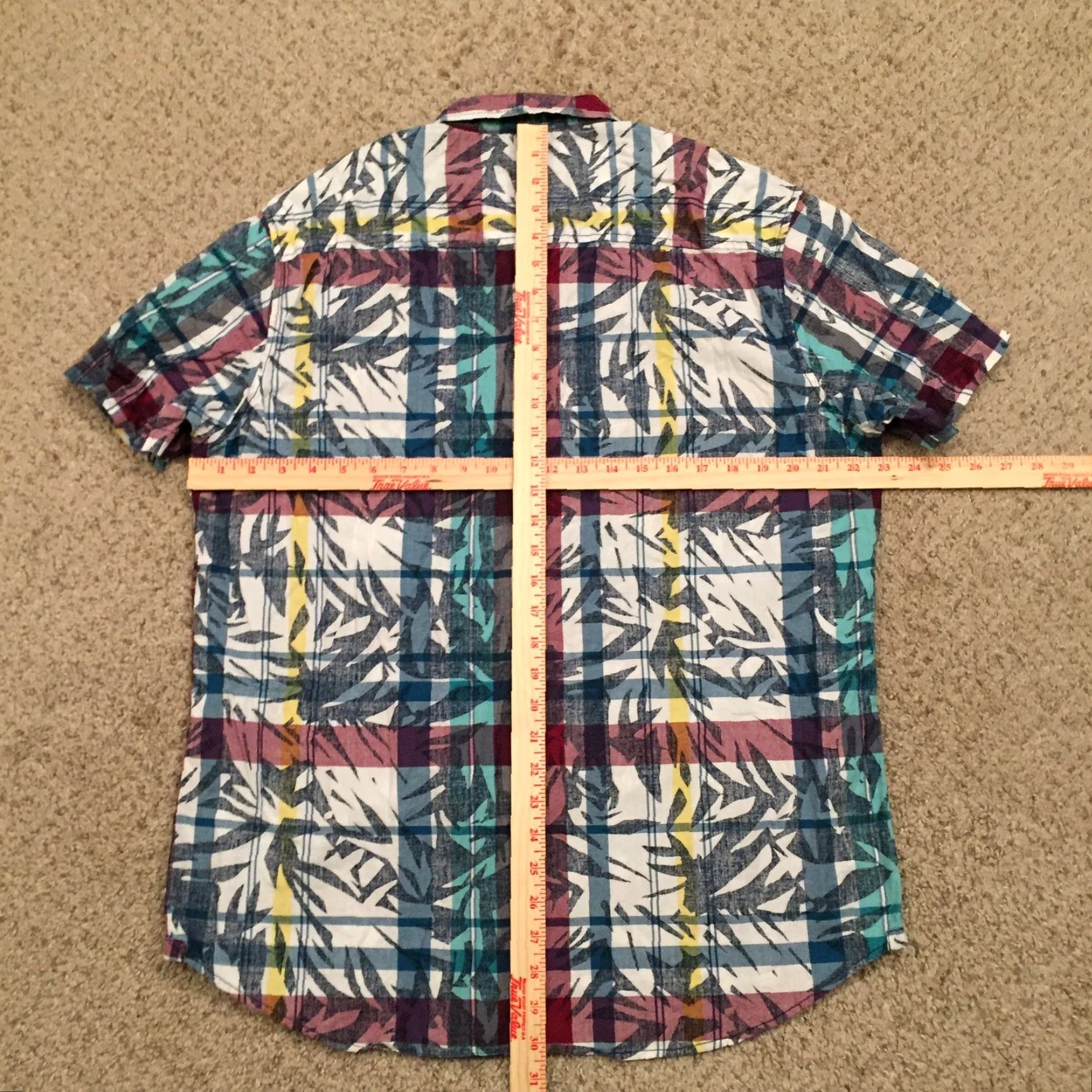 Aeropostale Aeropostale Button-Up Shirt Mens XL Multicolor Floral Short Sleeve Size US XL / EU 56 / 4 - 6 Thumbnail