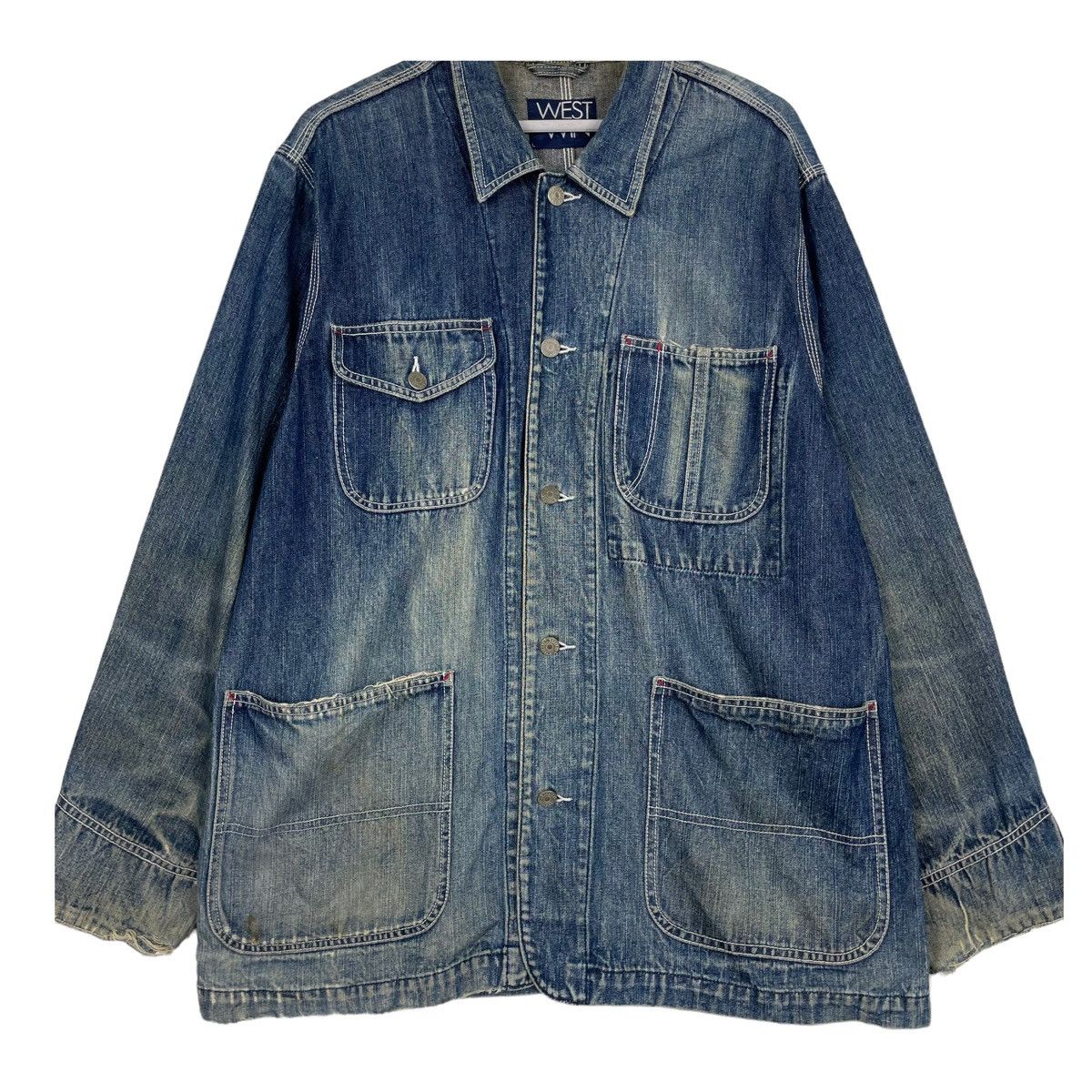 Japanese Brand × The Workers Club 💥80s WEST WIN DENIM CHORE WORKER JEAN JACKET Size US L / EU 52-54 / 3 - 5 Thumbnail