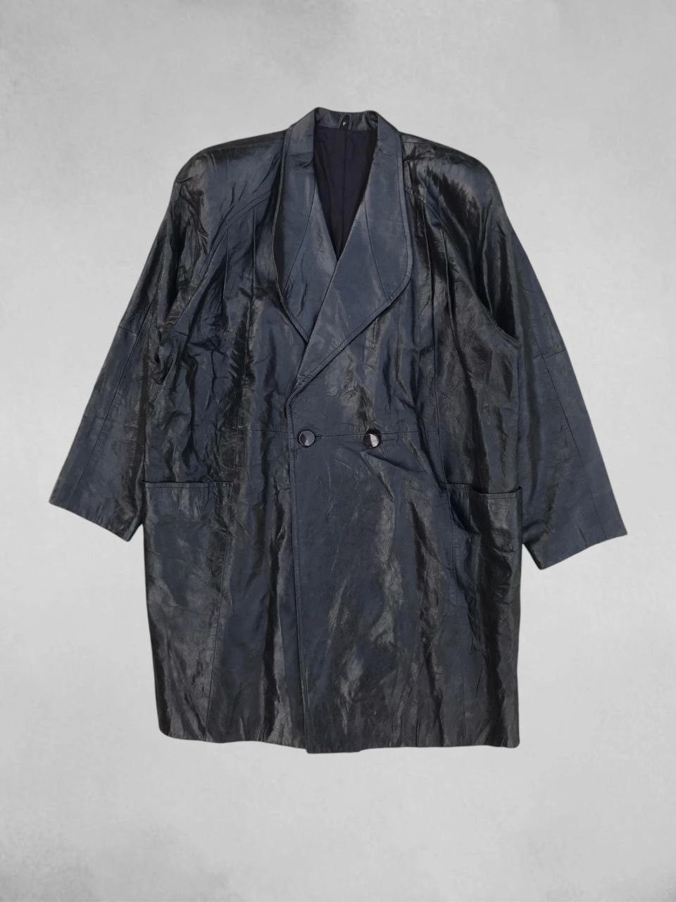 Genuine Leather × Leather Genuine Sheep Leather Double Breasted Coat Size US L / EU 52-54 / 3 - 1 Thumbnail